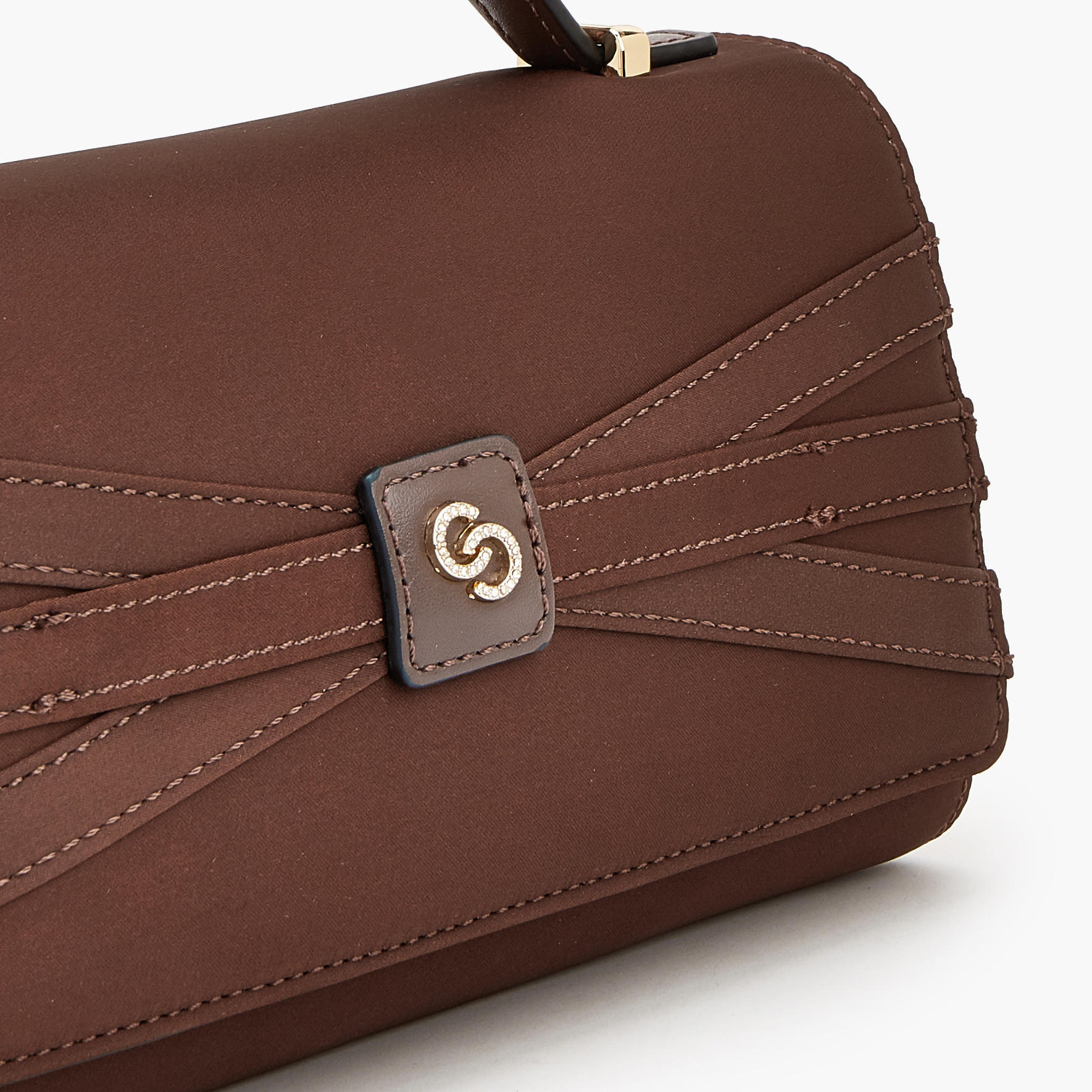 Celeste Pleated Satin Satchel Bag with Chain Strap-women-bagsandwallets-handbags-image-3