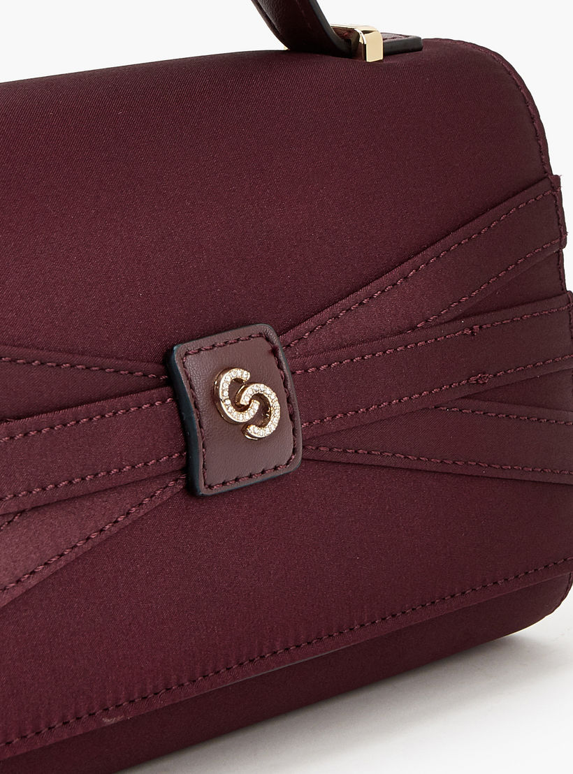 Celeste Pleated Satin Satchel Bag with Chain Strap-women-bagsandwallets-handbags-image-3