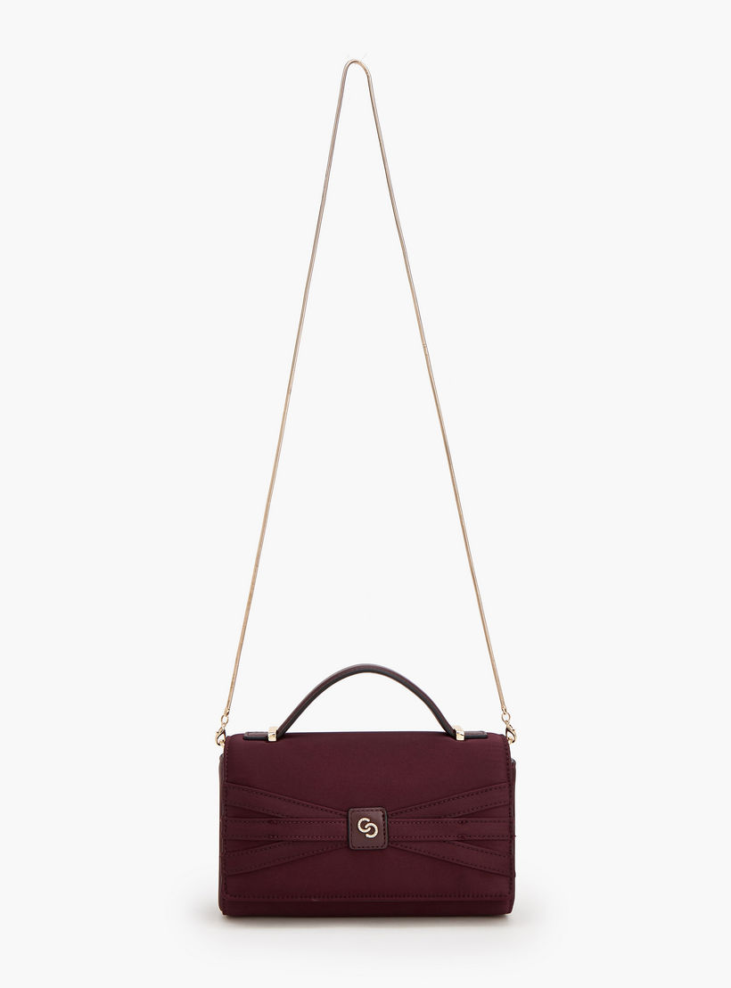 Celeste Pleated Satin Satchel Bag with Chain Strap-women-bagsandwallets-handbags-image-5
