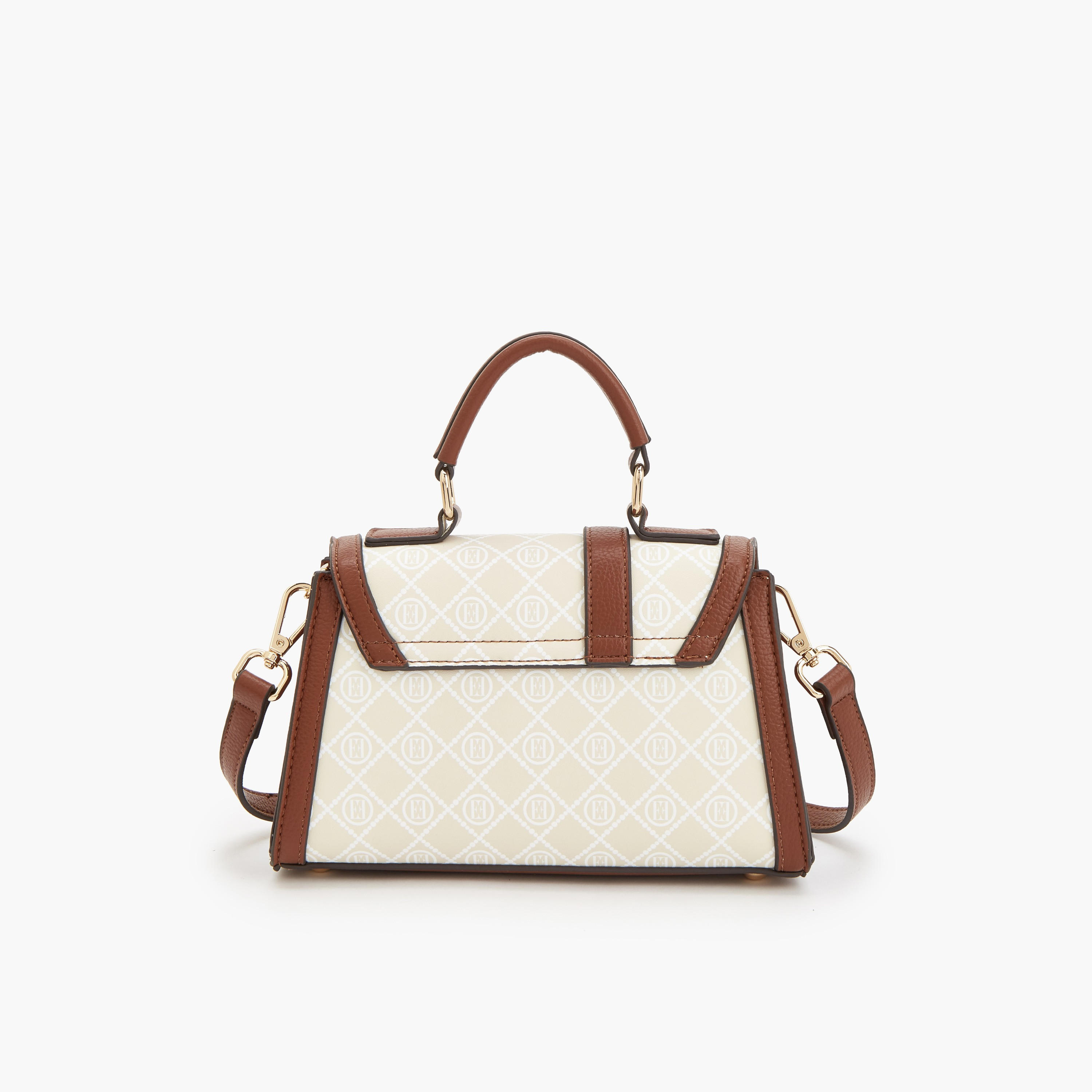 Elle Monogram Print Satchel Bag with Detachable Strap-women-bagsandwallets-handbags-image-5