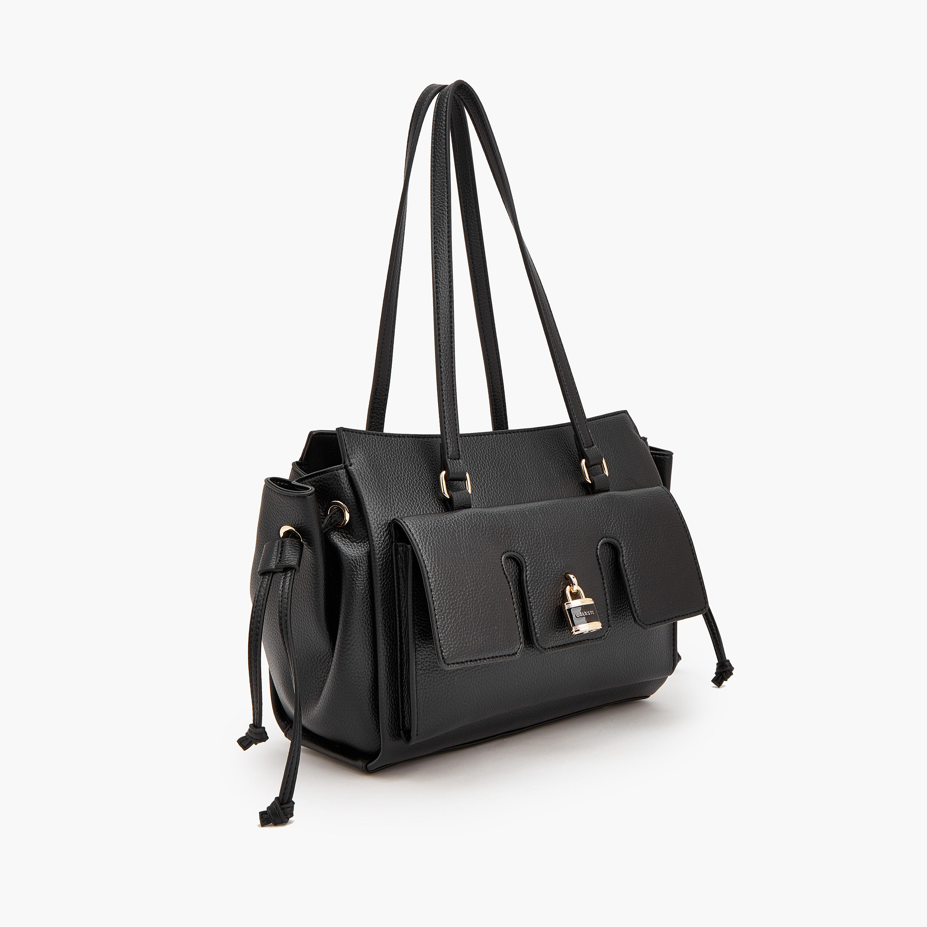 حقيبة كتف مزينة بمعدن وسحاب إغلاق من سيليست-women-bagsandwallets-handbags-image-2
