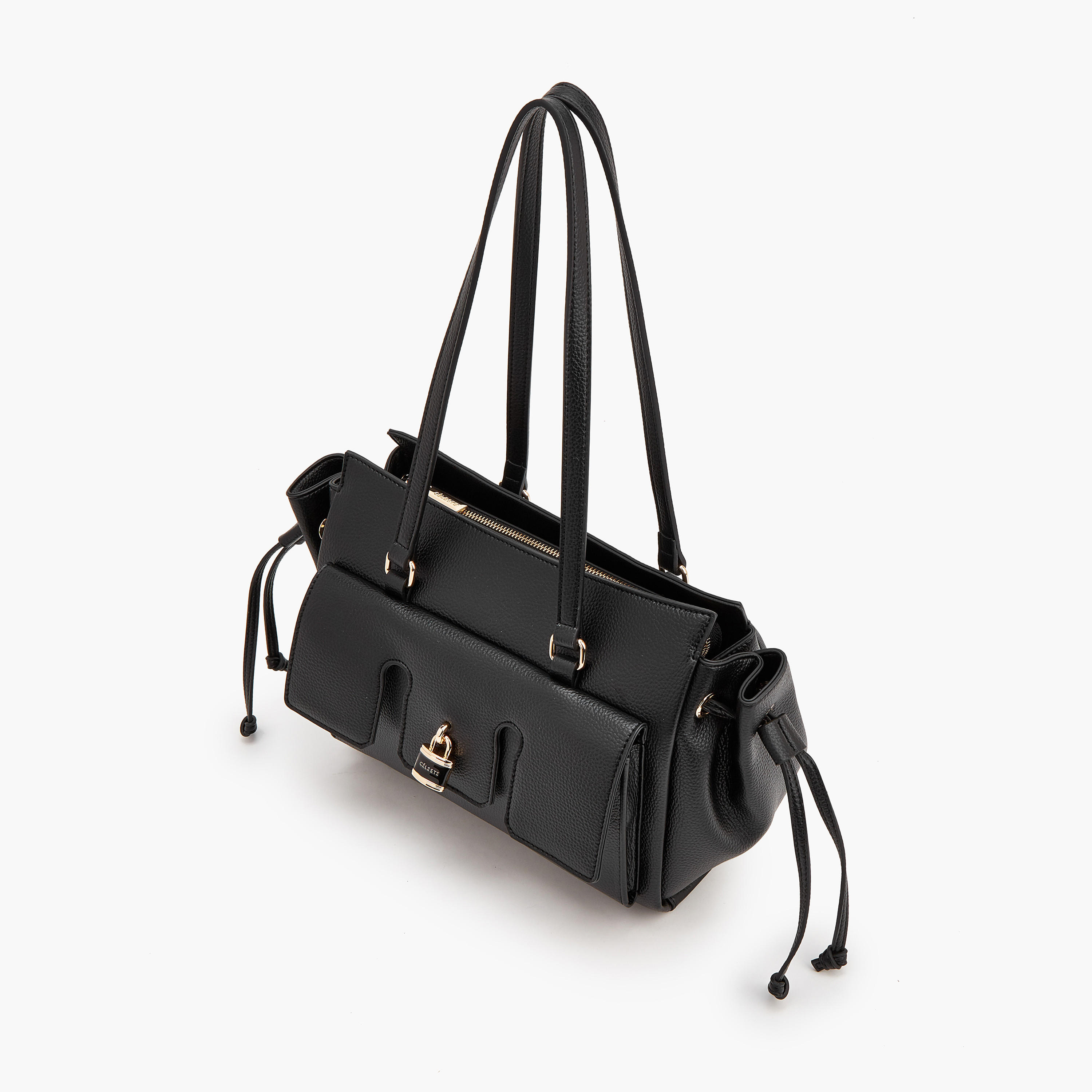 حقيبة كتف مزينة بمعدن وسحاب إغلاق من سيليست-women-bagsandwallets-handbags-image-5