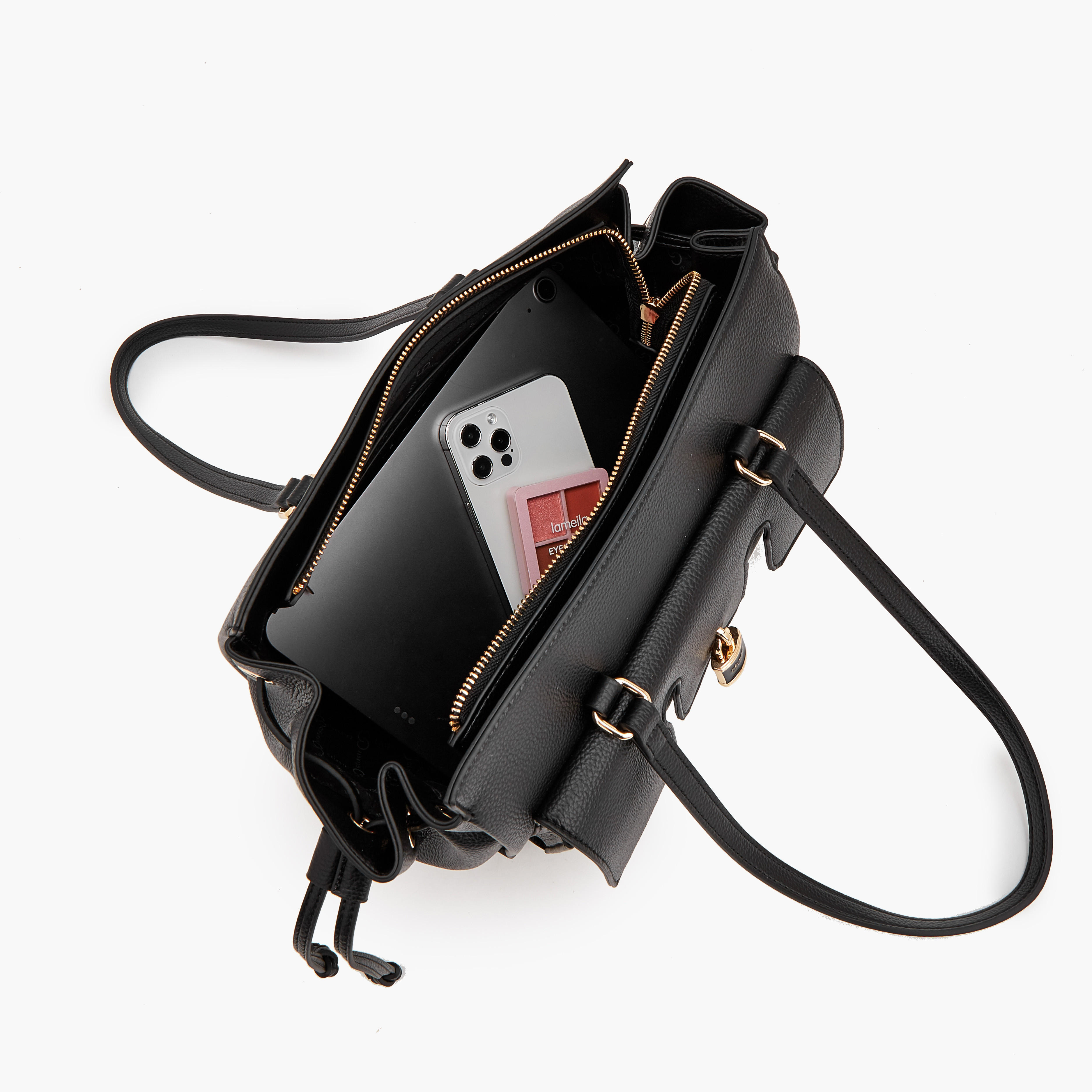 حقيبة كتف مزينة بمعدن وسحاب إغلاق من سيليست-women-bagsandwallets-handbags-image-7