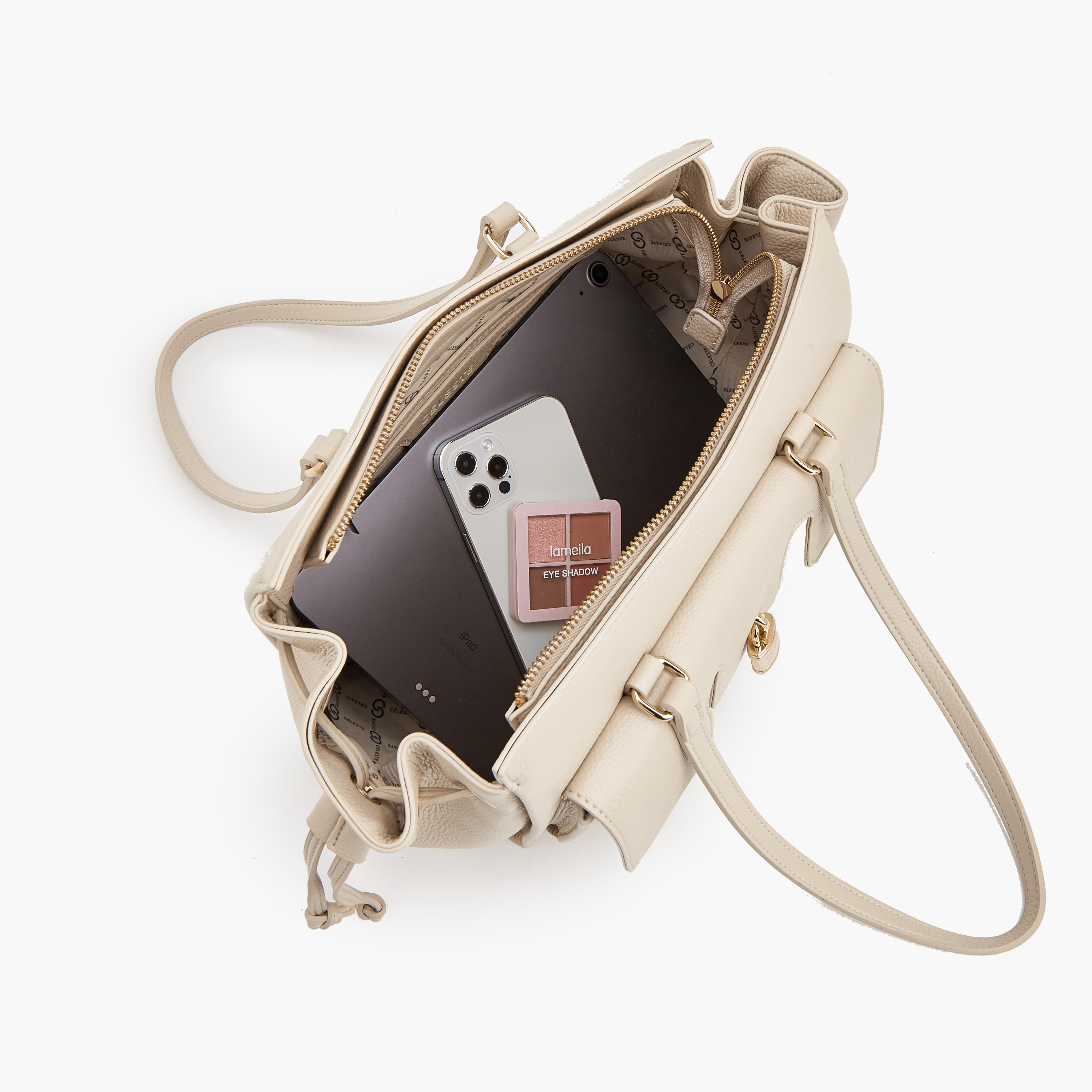 حقيبة كتف مزينة بمعدن وسحاب إغلاق من سيليست-women-bagsandwallets-handbags-image-7