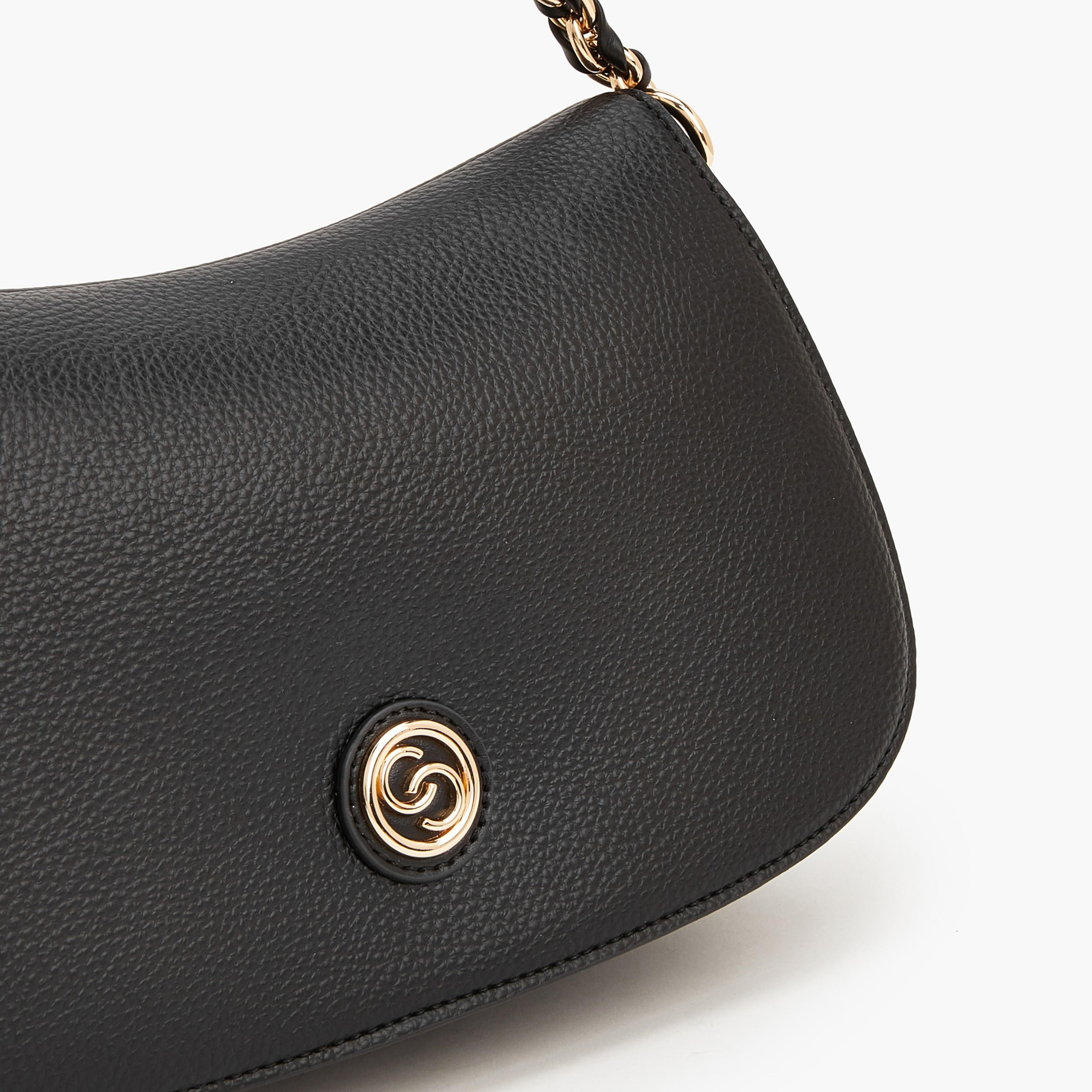 حقيبة كروس بحزام قابل للتعديل من لوجو سيليست-women-bagsandwallets-handbags-image-3