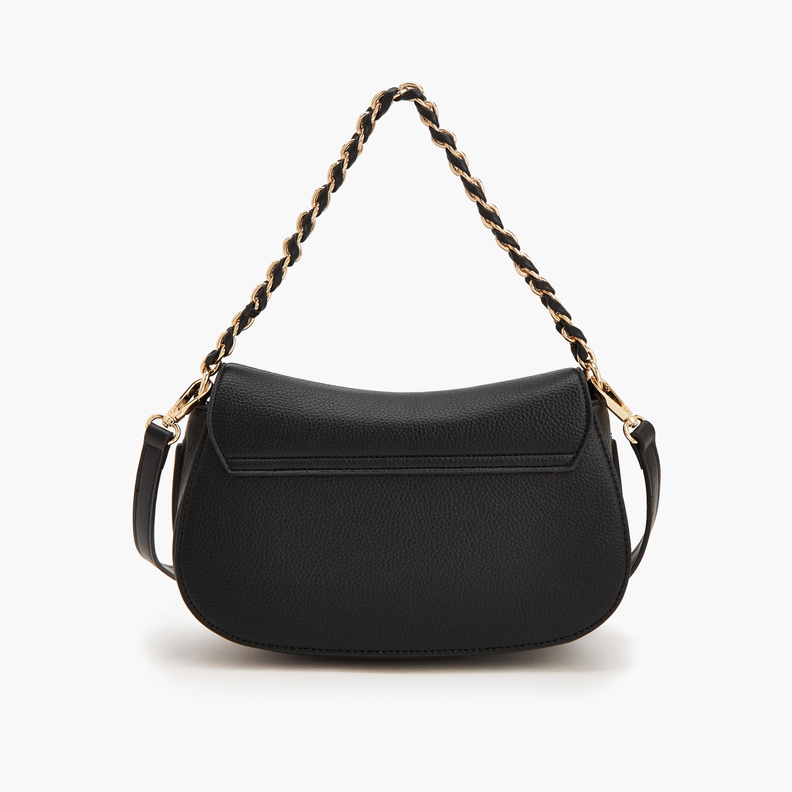حقيبة كروس بحزام قابل للتعديل من لوجو سيليست-women-bagsandwallets-handbags-image-4