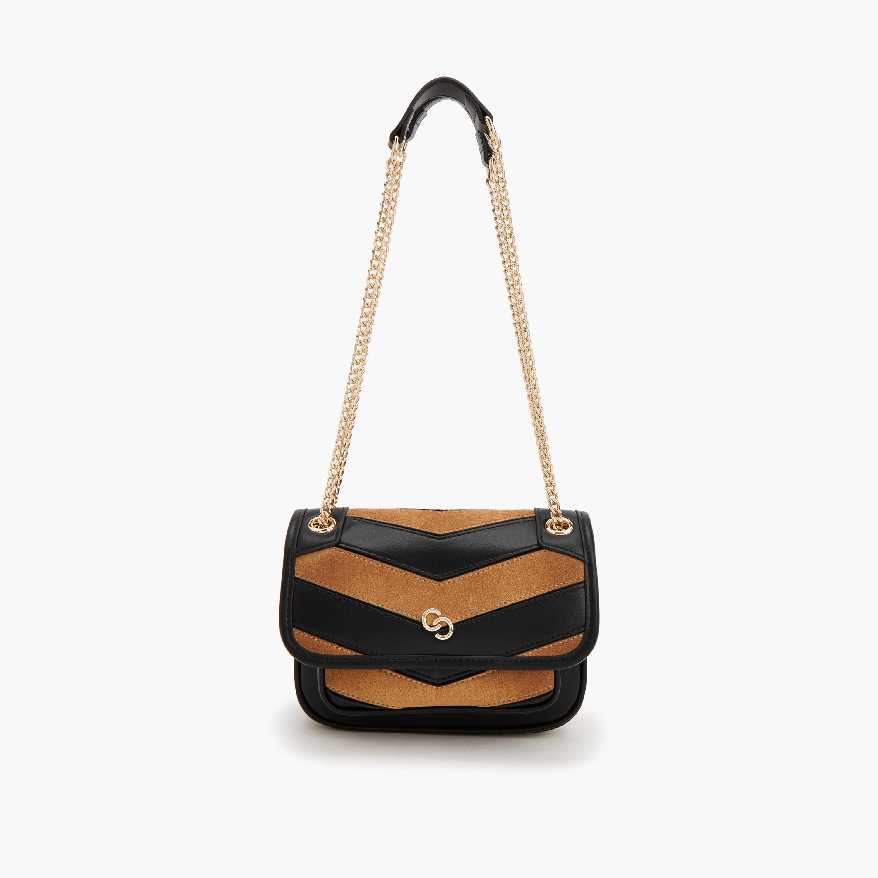 حقيبة كروس شيفرون شمواه بحزام سلسلة من سيليست-women-bagsandwallets-handbags-image-1