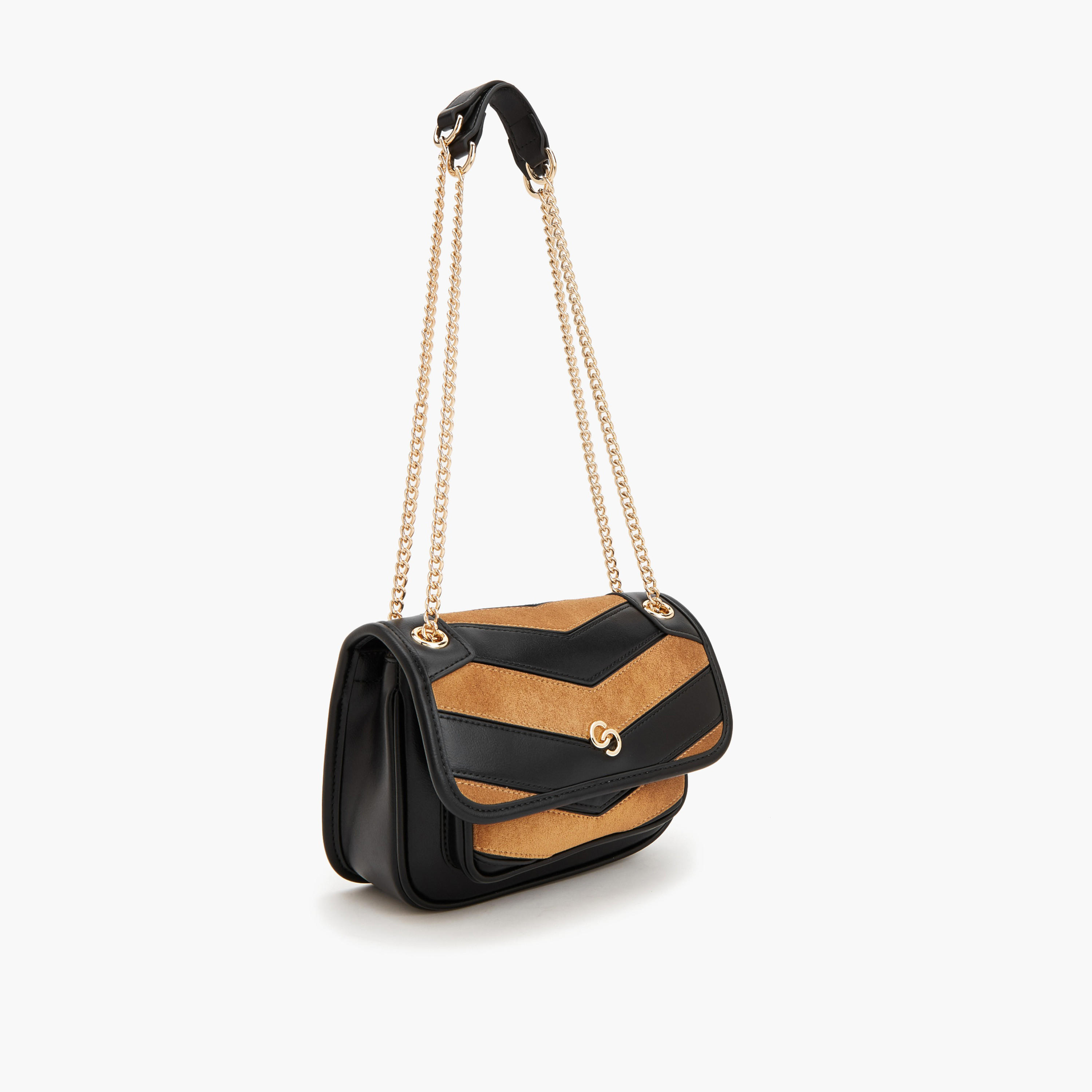 حقيبة كروس شيفرون شمواه بحزام سلسلة من سيليست-women-bagsandwallets-handbags-image-3