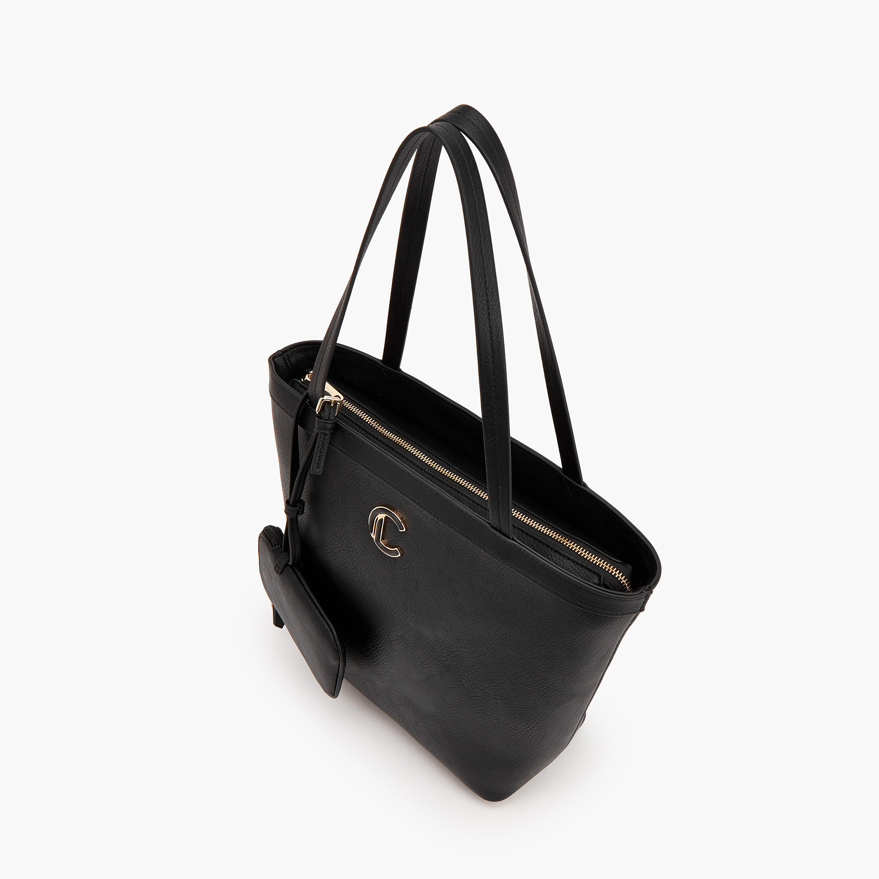 Le Confort Textured Tote Bag with Pouch-women-bagsandwallets-handbags-image-5