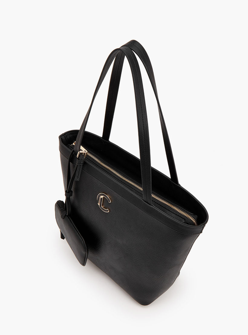 Le Confort Textured Tote Bag with Pouch-women-bagsandwallets-handbags-image-5