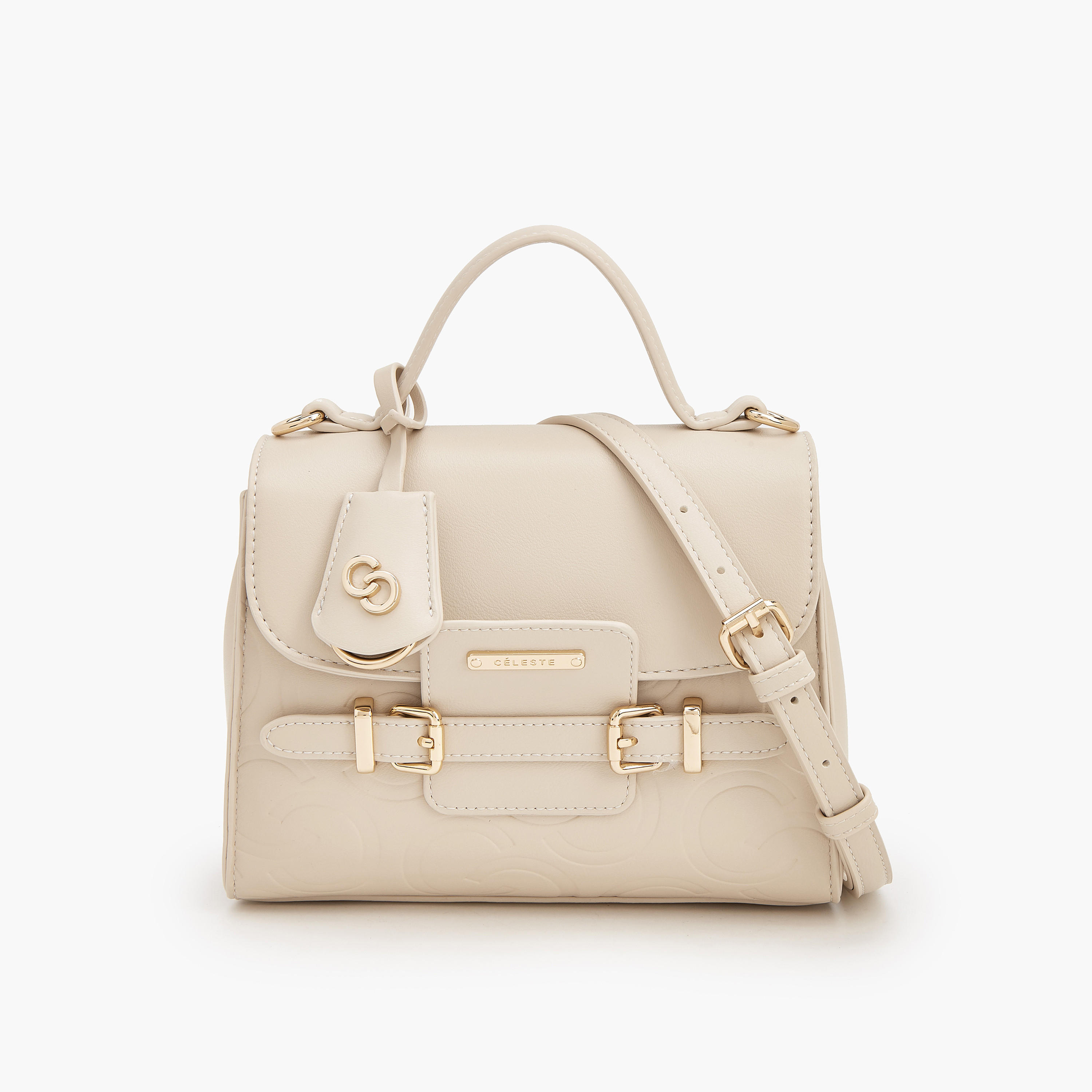 حقيبة ساتشيل بنقشات بارزة مزينة بمعدن من سيليست-women-bagsandwallets-handbags-image-1