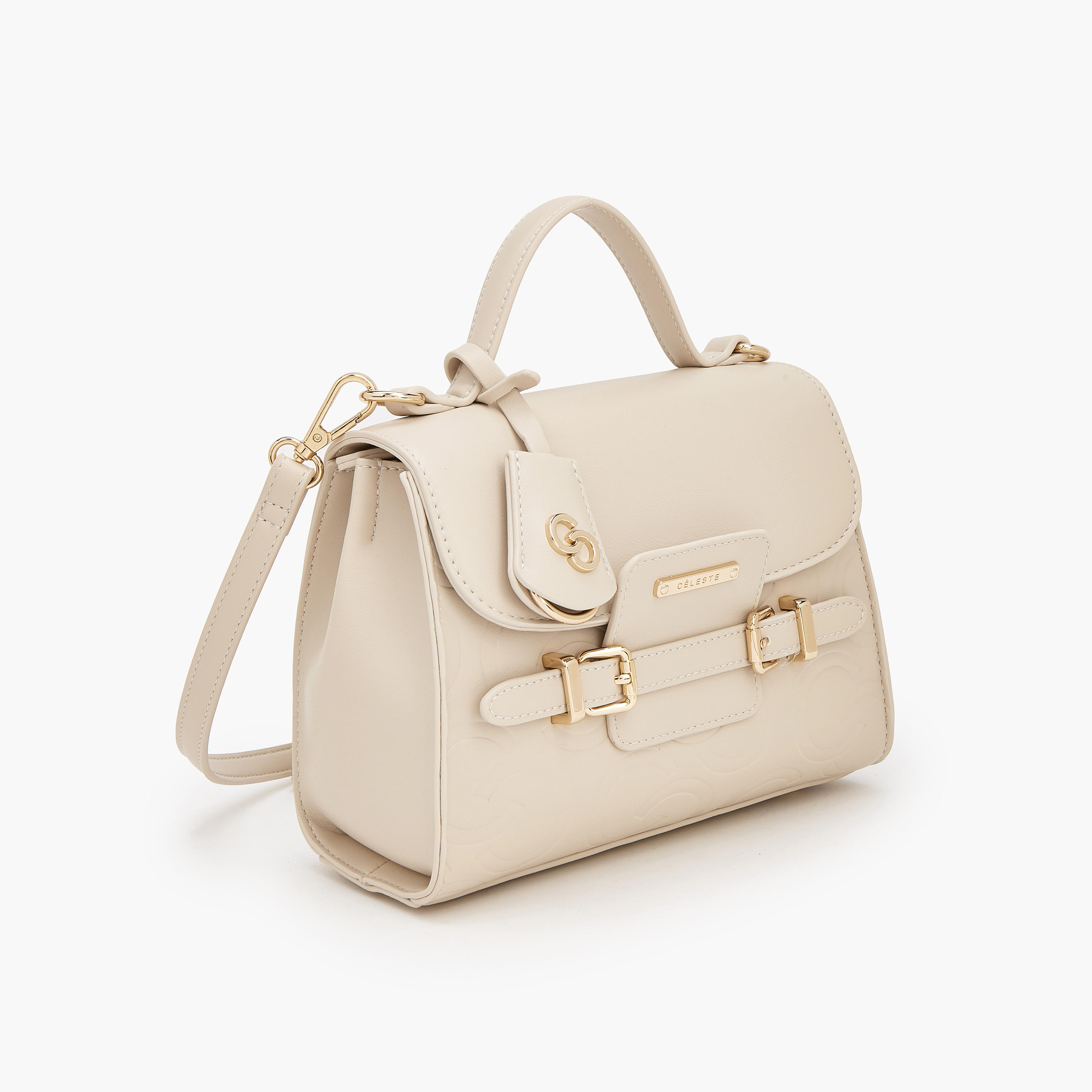 حقيبة ساتشيل بنقشات بارزة مزينة بمعدن من سيليست-women-bagsandwallets-handbags-image-2