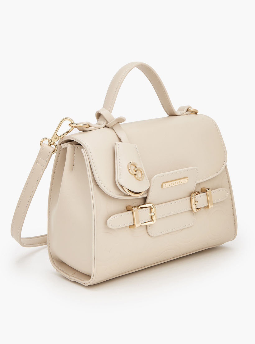 حقيبة ساتشيل بنقشات بارزة مزينة بمعدن من سيليست-women-bagsandwallets-handbags-image-2