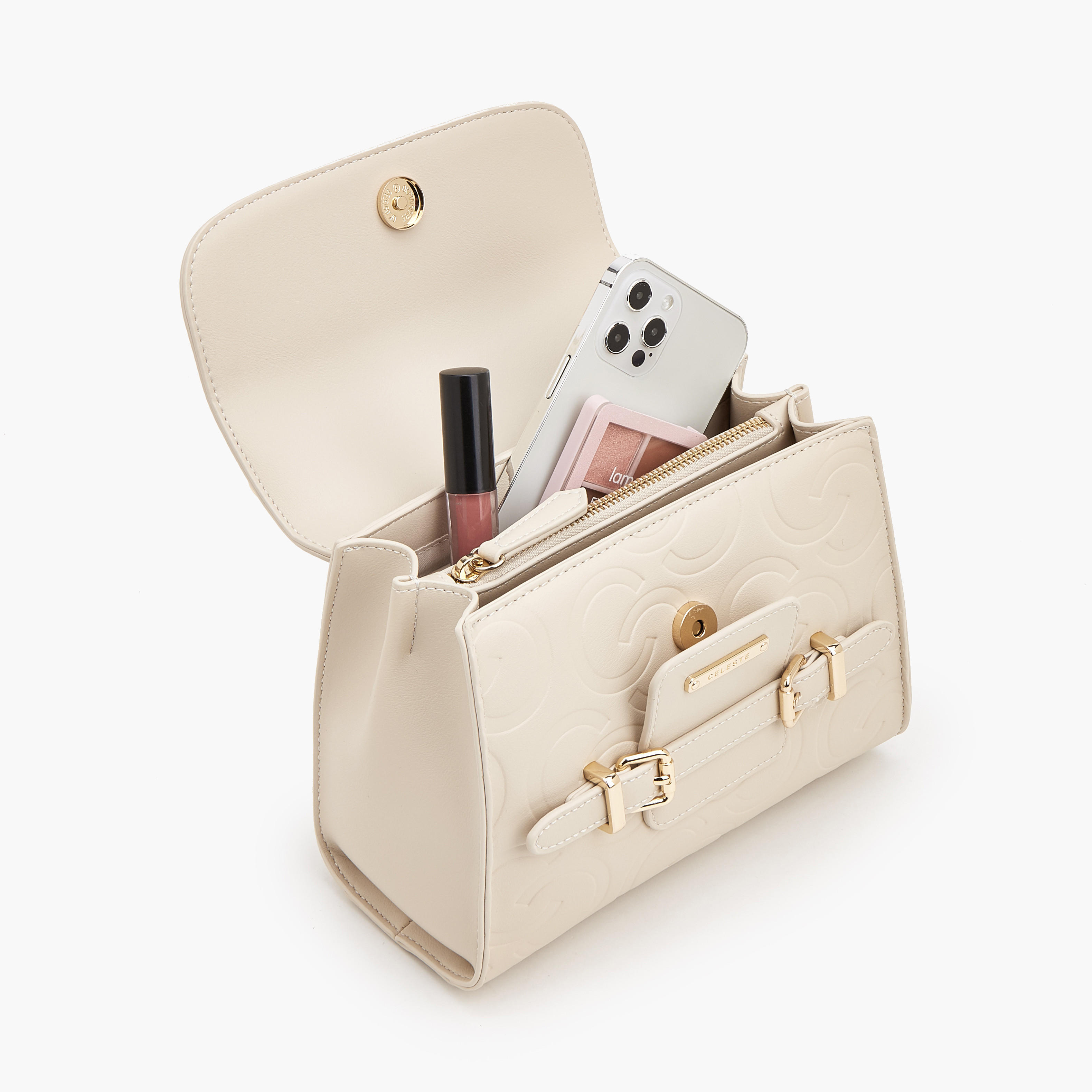 حقيبة ساتشيل بنقشات بارزة مزينة بمعدن من سيليست-women-bagsandwallets-handbags-image-7