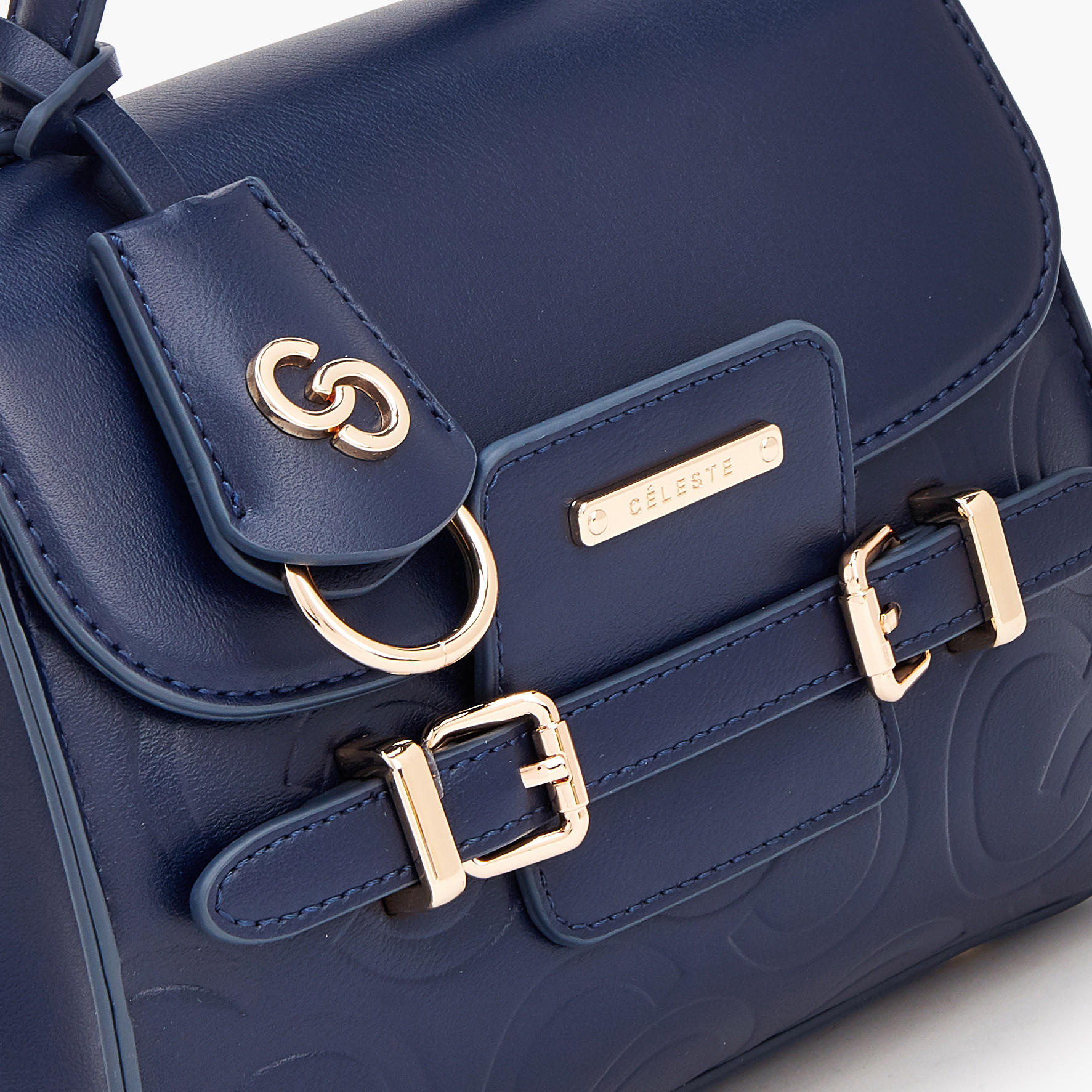 حقيبة ساتشيل بنقشات بارزة مزينة بمعدن من سيليست-women-bagsandwallets-handbags-image-3