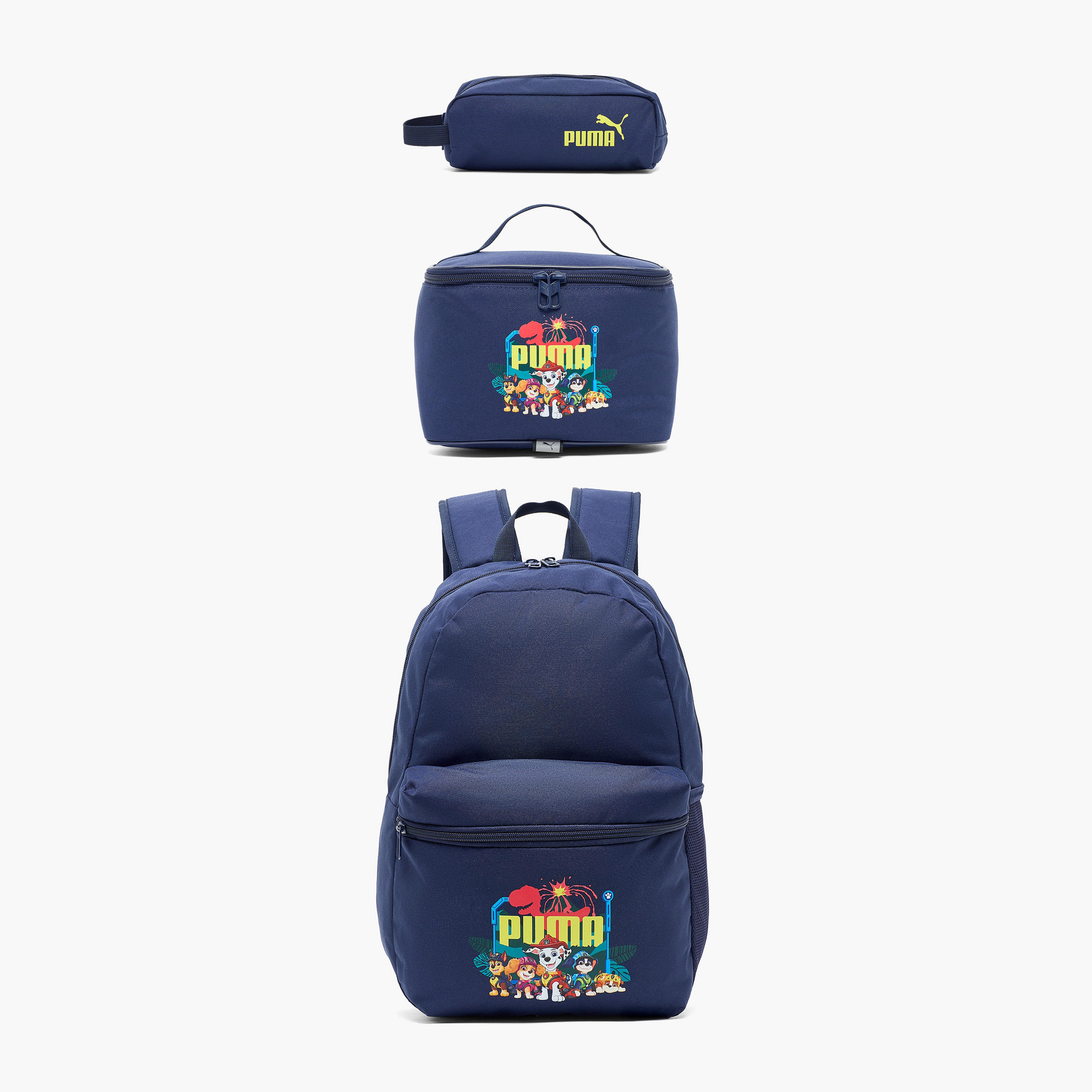 PUMA Logo Print Backpack for Boys 5-13 Years with Lunch Bag and Pouch-school-bagsandbackpacks-backpacks-image-1