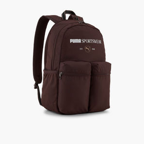 Puma Logo Print Backpack for Kids 5-13 Years with Front Pocket-school-image-1