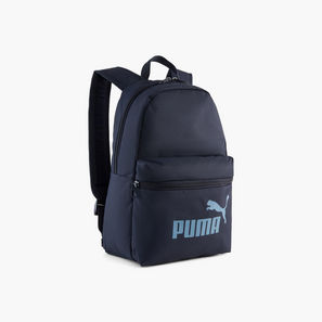 Puma Logo Print Backpack for Boys 5-13 Years with Padded Strap-school-image-1