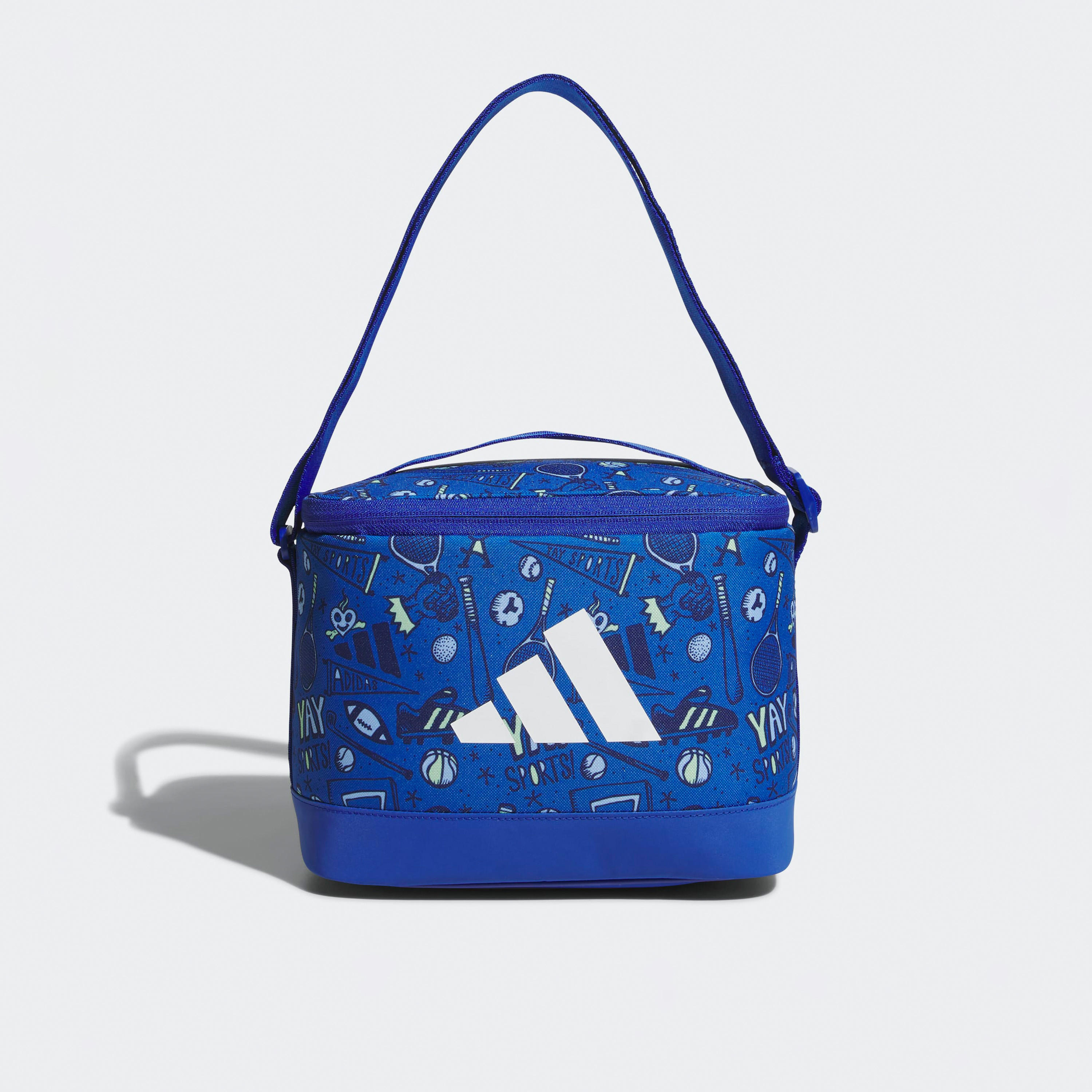 Adidas Logo Print Lunch Bag for Kids 13+ Years with Zip Closure-school-lunchessentials-lunchbags-image-1