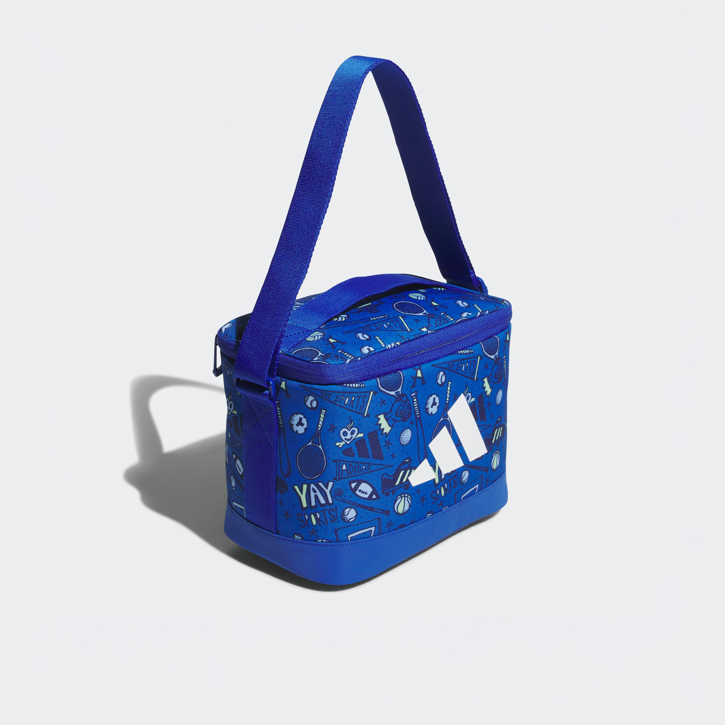 Adidas Logo Print Lunch Bag for Kids 13+ Years with Zip Closure-school-lunchessentials-lunchbags-image-2