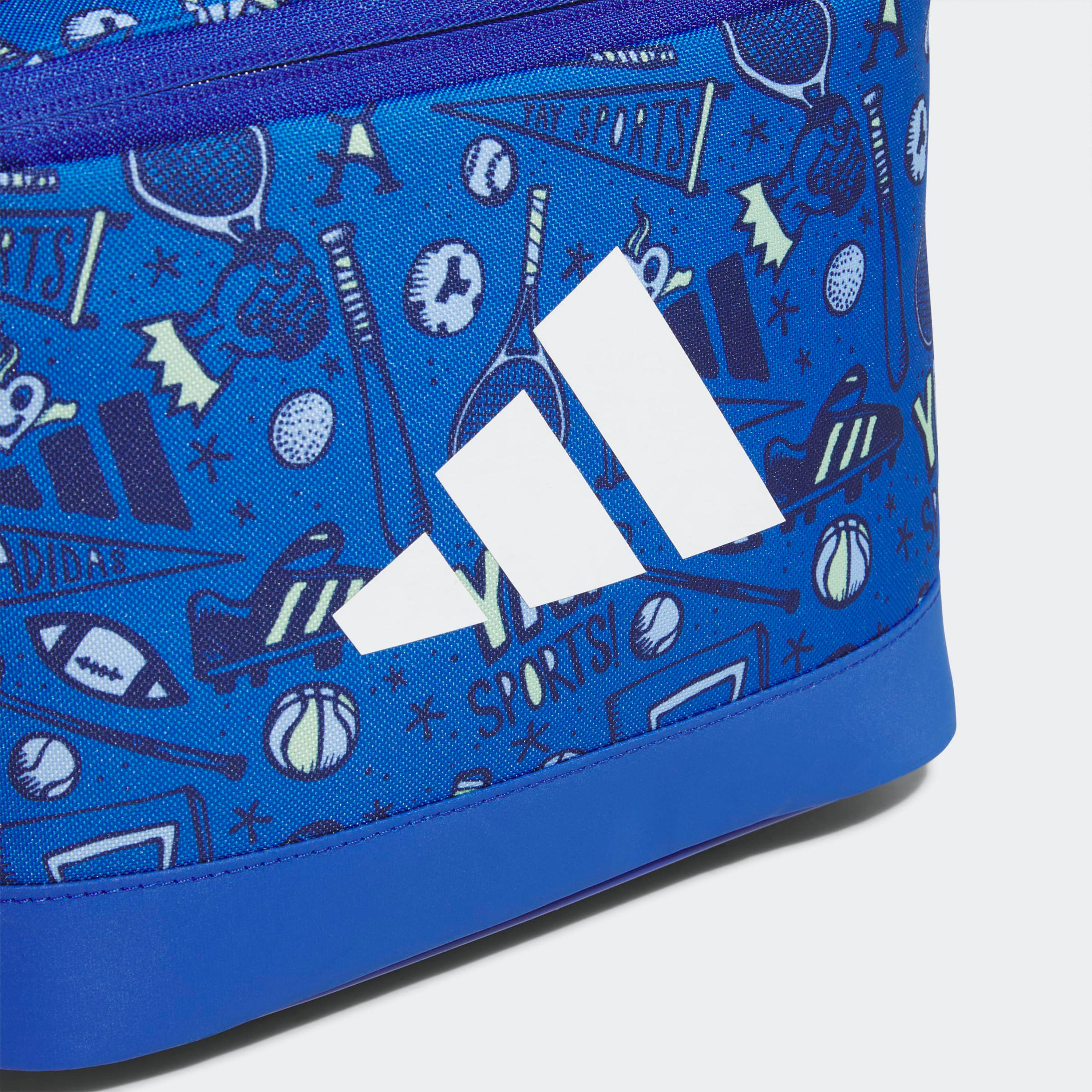 Adidas Logo Print Lunch Bag for Kids 13+ Years with Zip Closure-school-lunchessentials-lunchbags-image-3