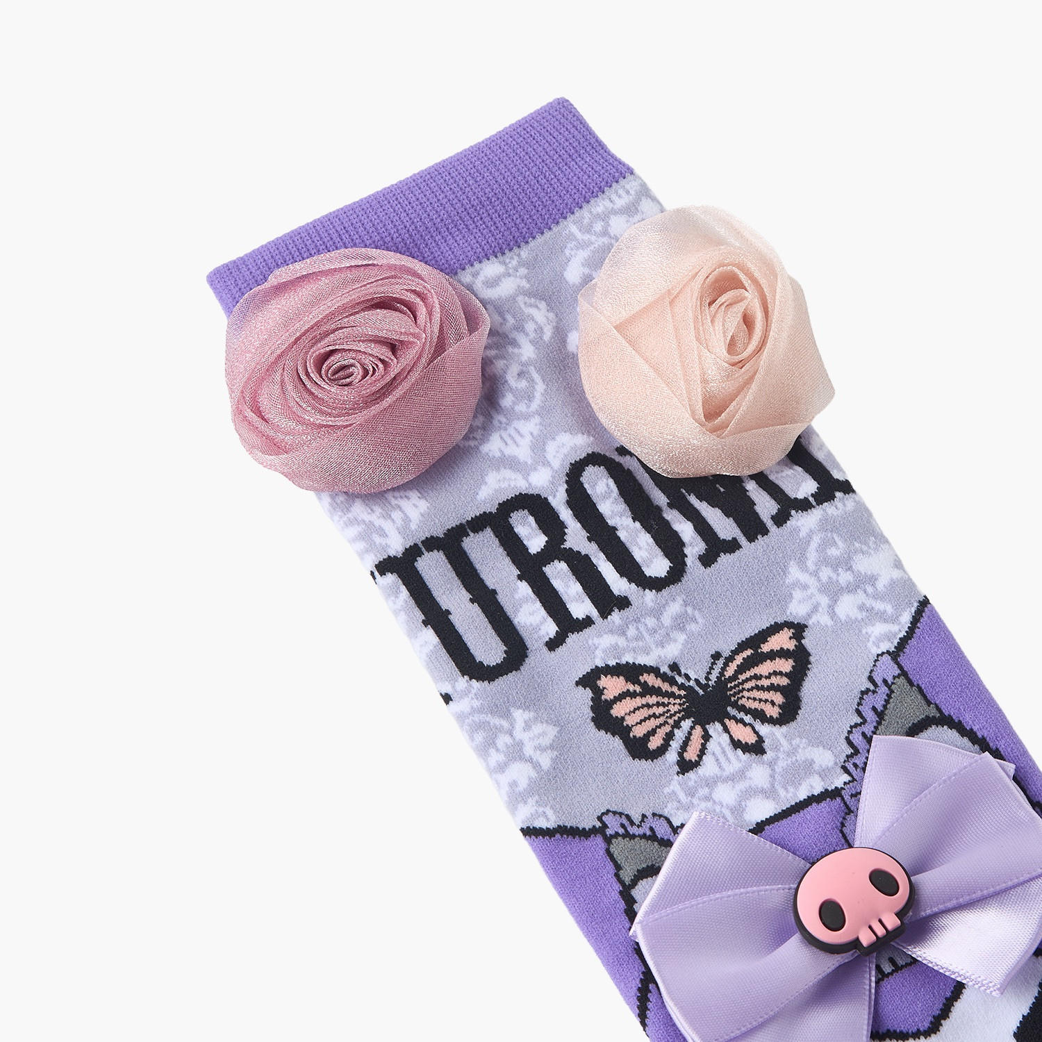 Sanrio Crew Length Girls Socks with Kuromi Print-girls-accessories-socks-image-3