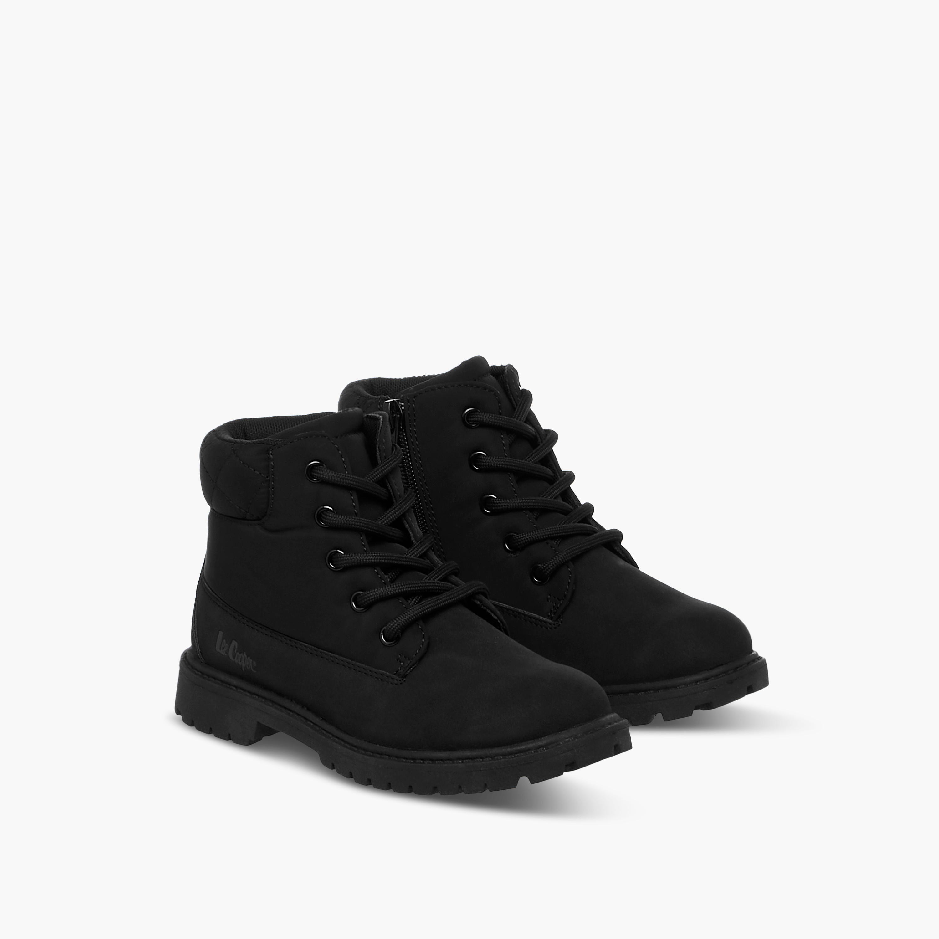 Lee Cooper Boys' Panelled Ankle Boots with Zip Closure-boys-shoes-boots-image-1