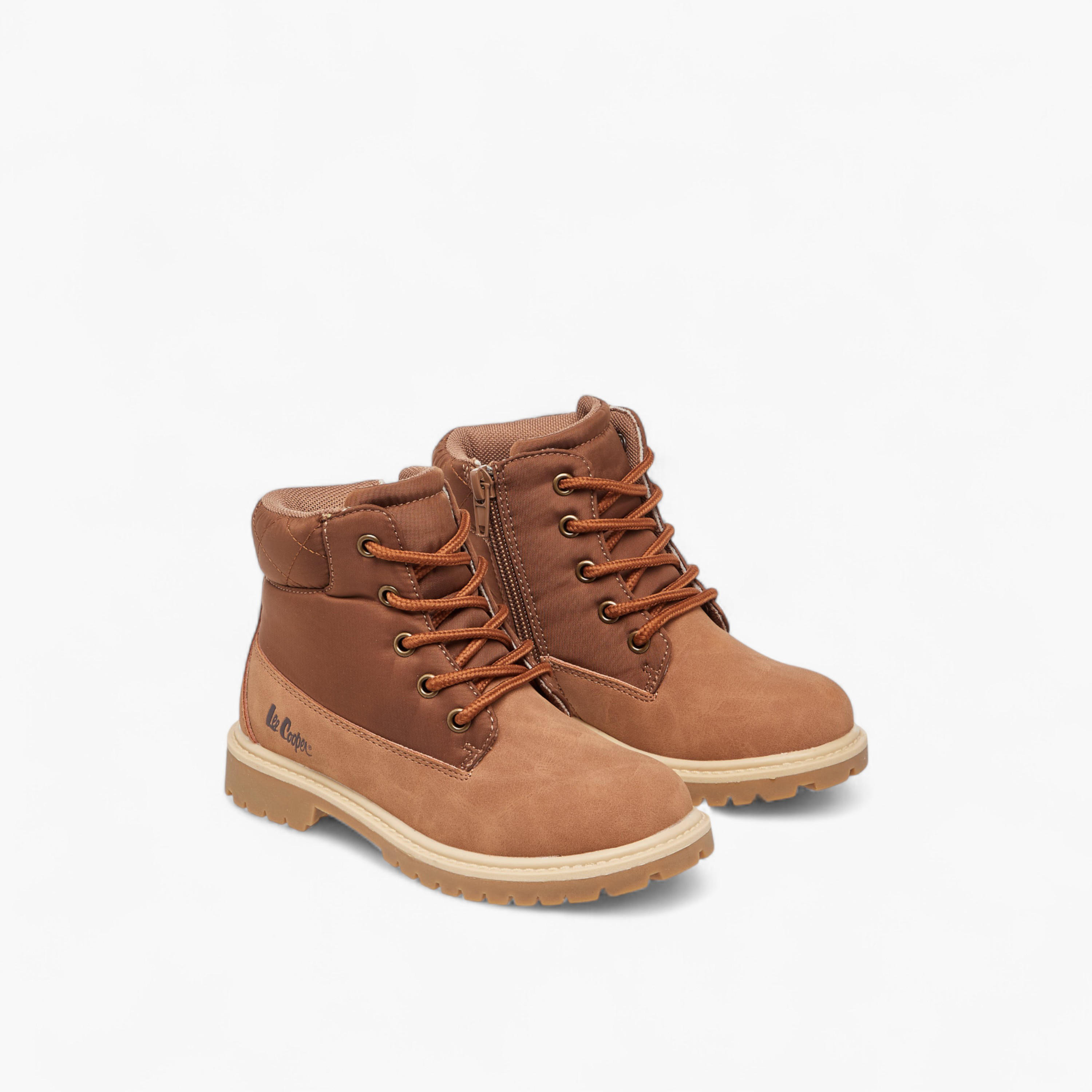 Lee Cooper Boys' Panelled Ankle Boots with Zip Closure-boys-shoes-boots-image-1