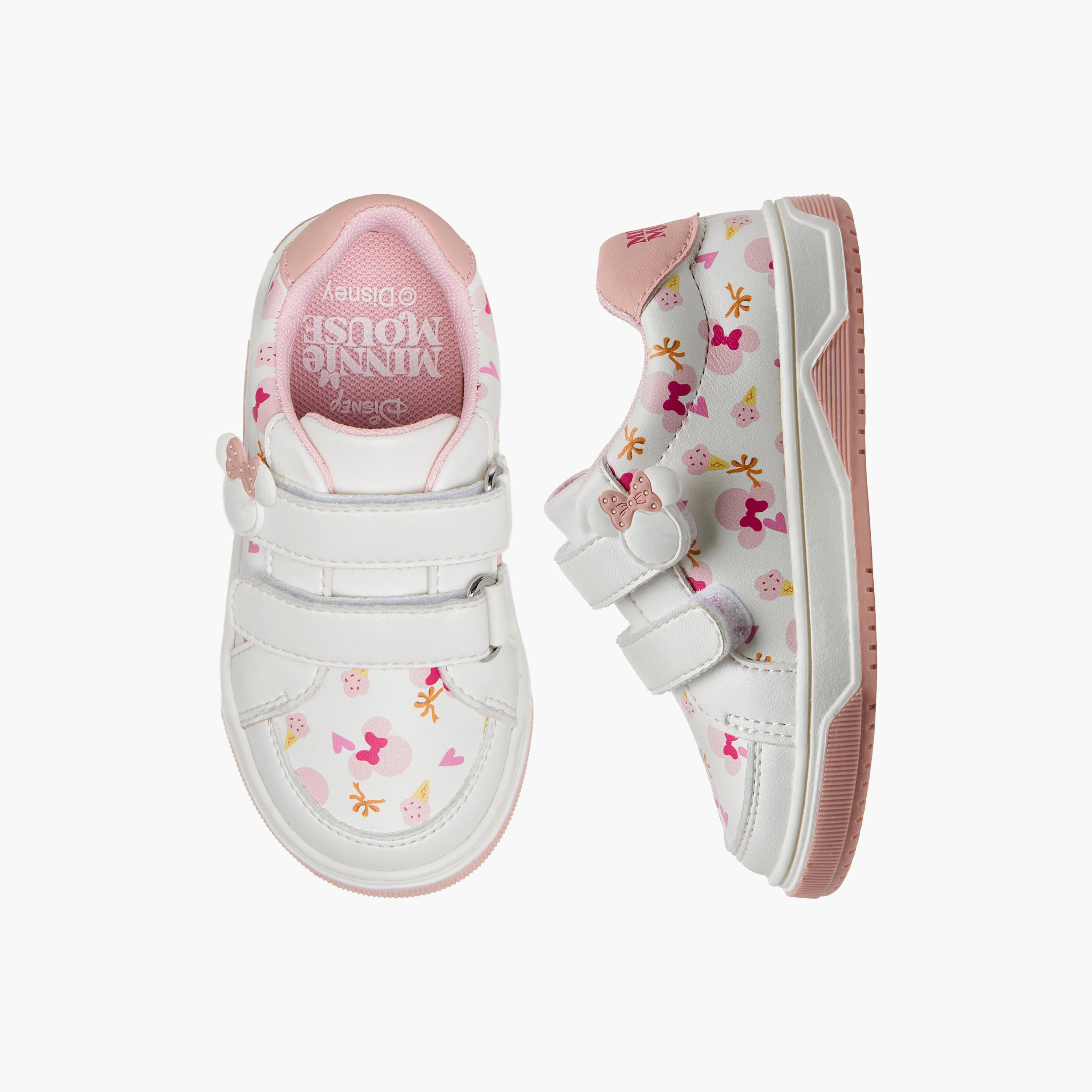 حذاء سنيكرز بشريط إغلاق لاصق وطبعات للبنات من ديزني-girls-shoes-sneakers-image-1