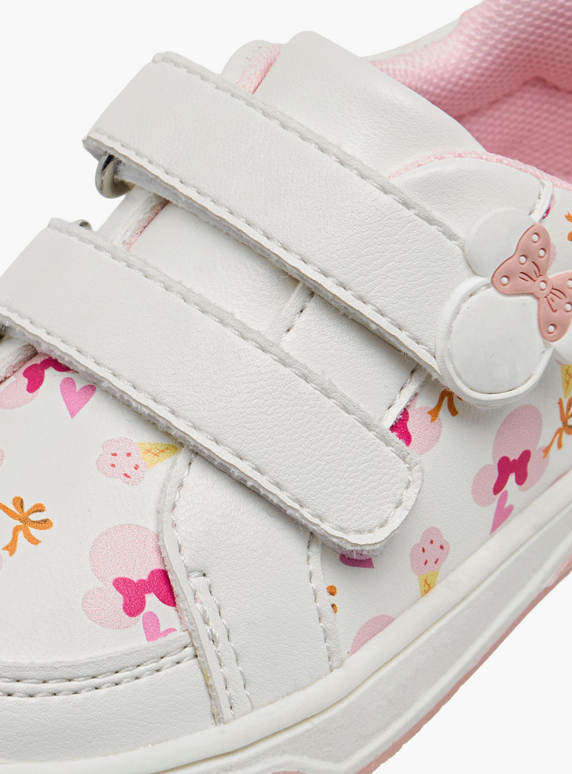 حذاء سنيكرز بشريط إغلاق لاصق وطبعات للبنات من ديزني-girls-shoes-sneakers-image-4