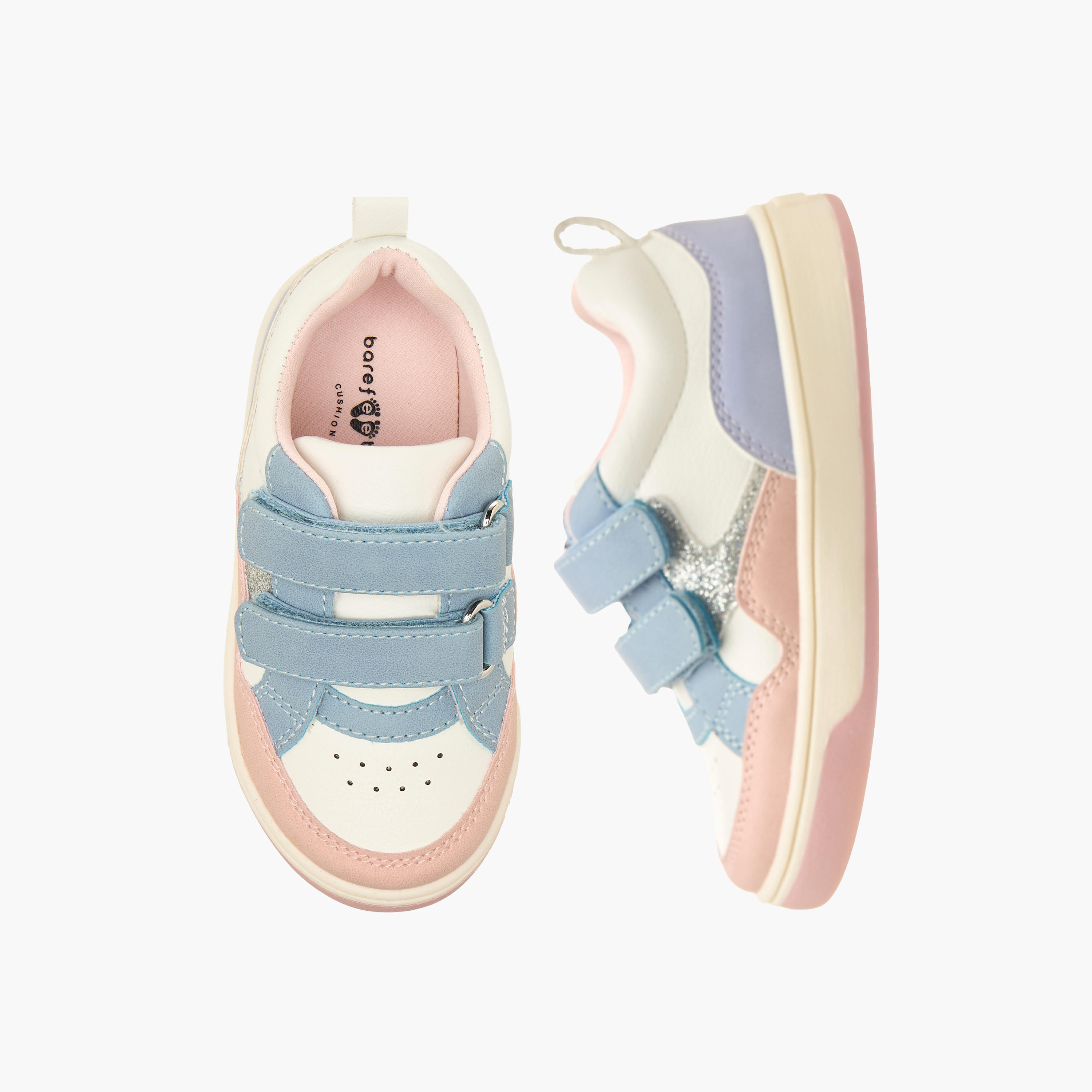Barefeet Colourblock Hook & Loop Sneakers-girls-shoes-sneakers-image-1