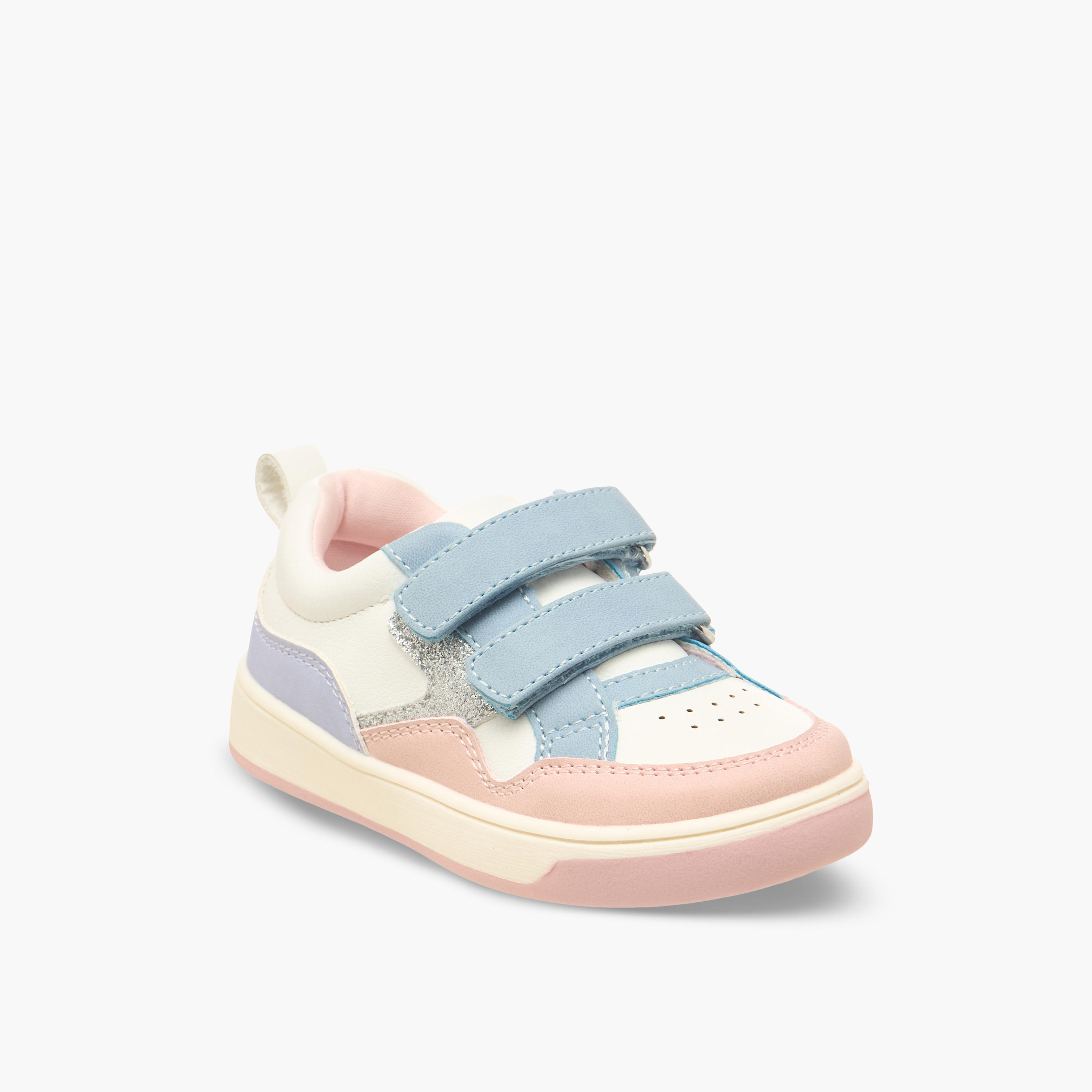 Barefeet Colourblock Hook & Loop Sneakers-girls-shoes-sneakers-image-2
