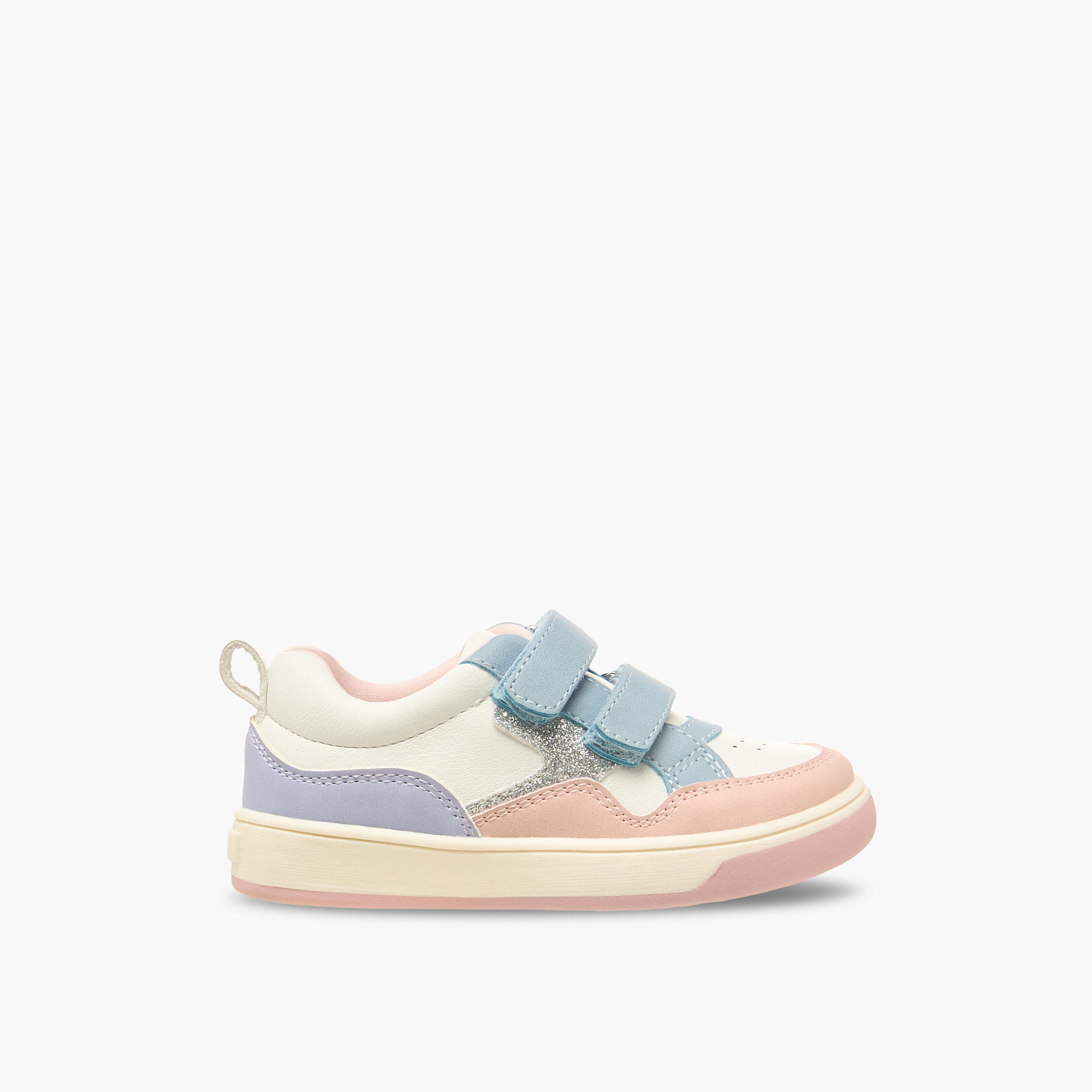 Barefeet Colourblock Hook & Loop Sneakers-girls-shoes-sneakers-image-3