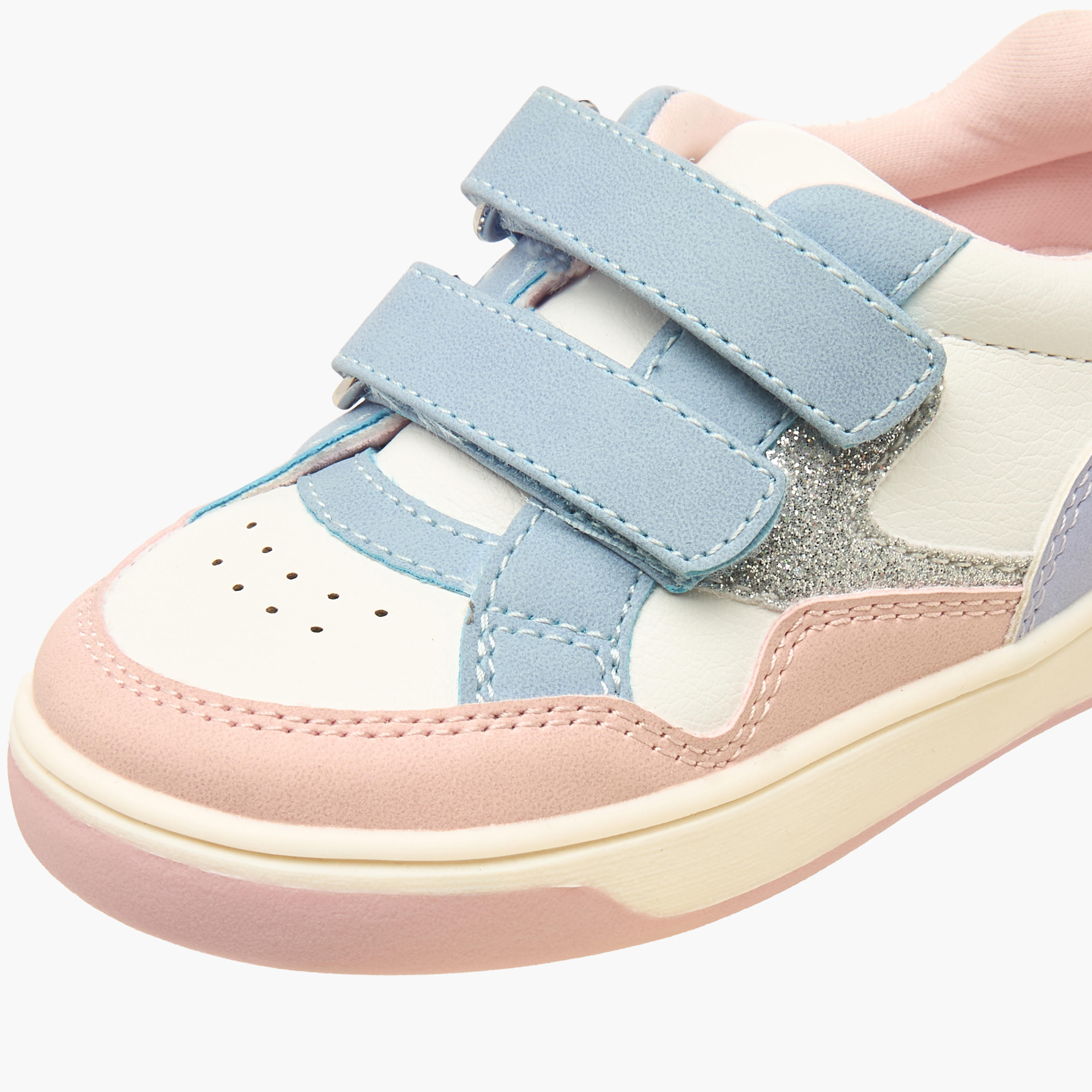 Barefeet Colourblock Hook & Loop Sneakers-girls-shoes-sneakers-image-4