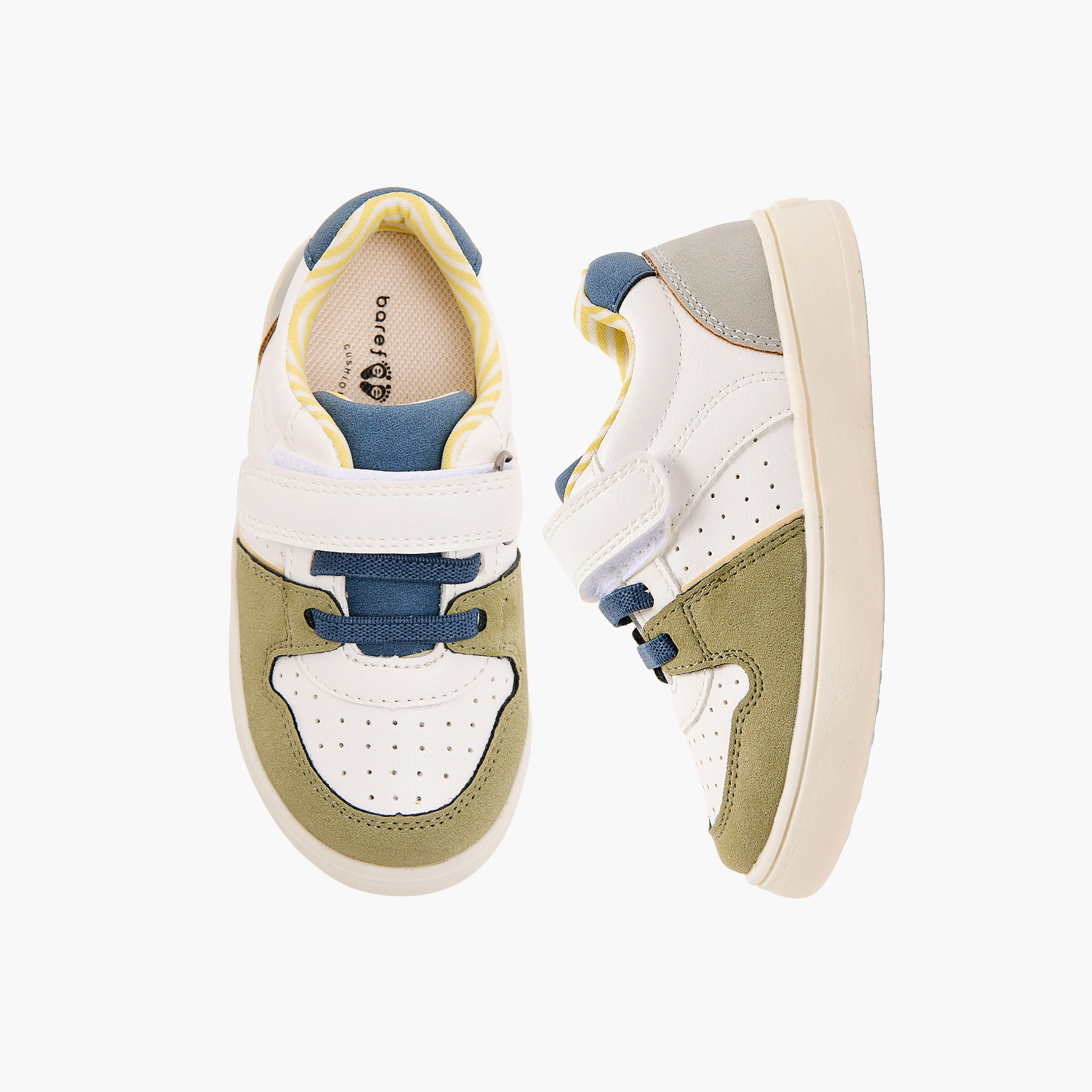 حذاء سنيكرز مخطط بشريط إغلاق لاصق للأولاد من بارفيت-boys-shoes-sneakers-image-1