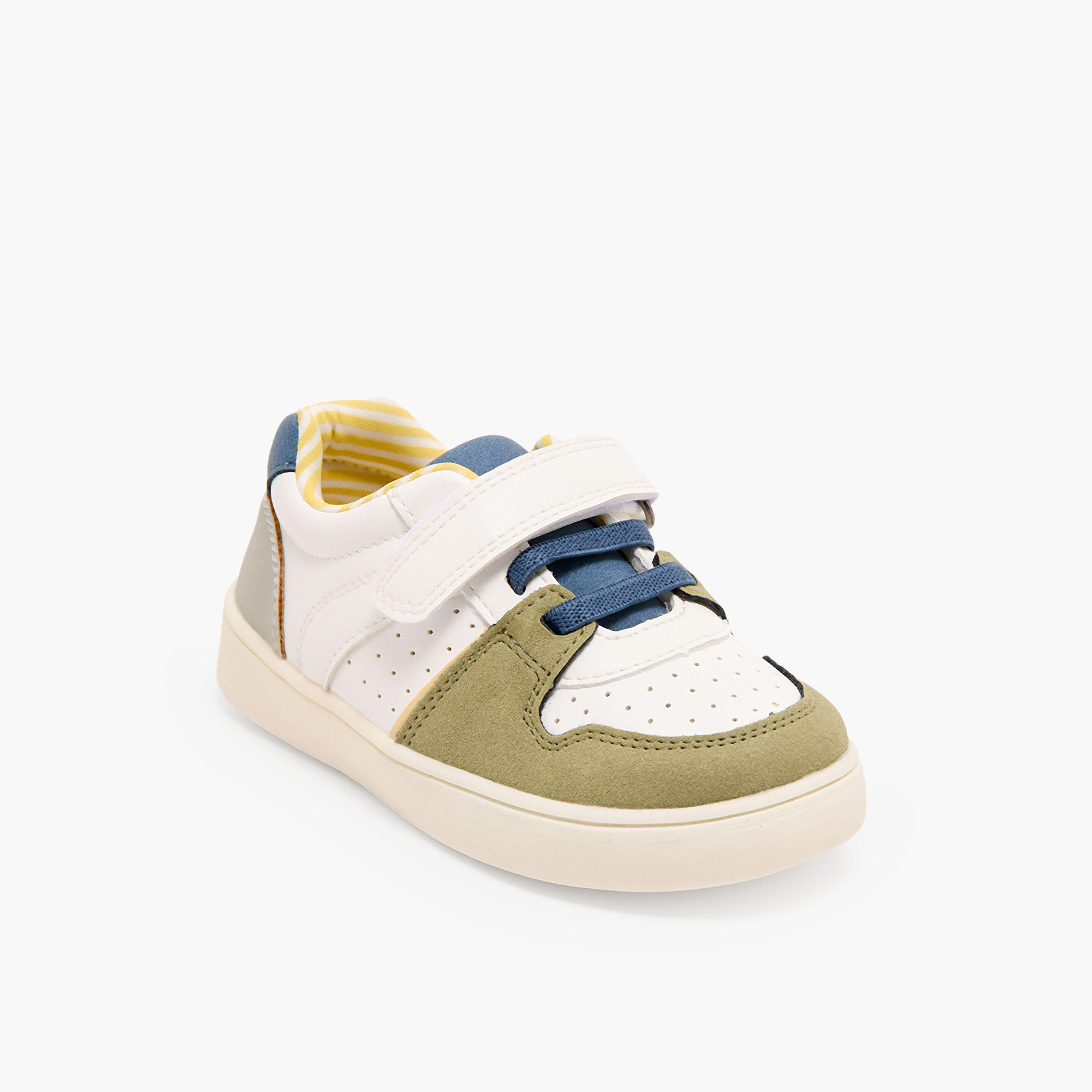 حذاء سنيكرز مخطط بشريط إغلاق لاصق للأولاد من بارفيت-boys-shoes-sneakers-image-2
