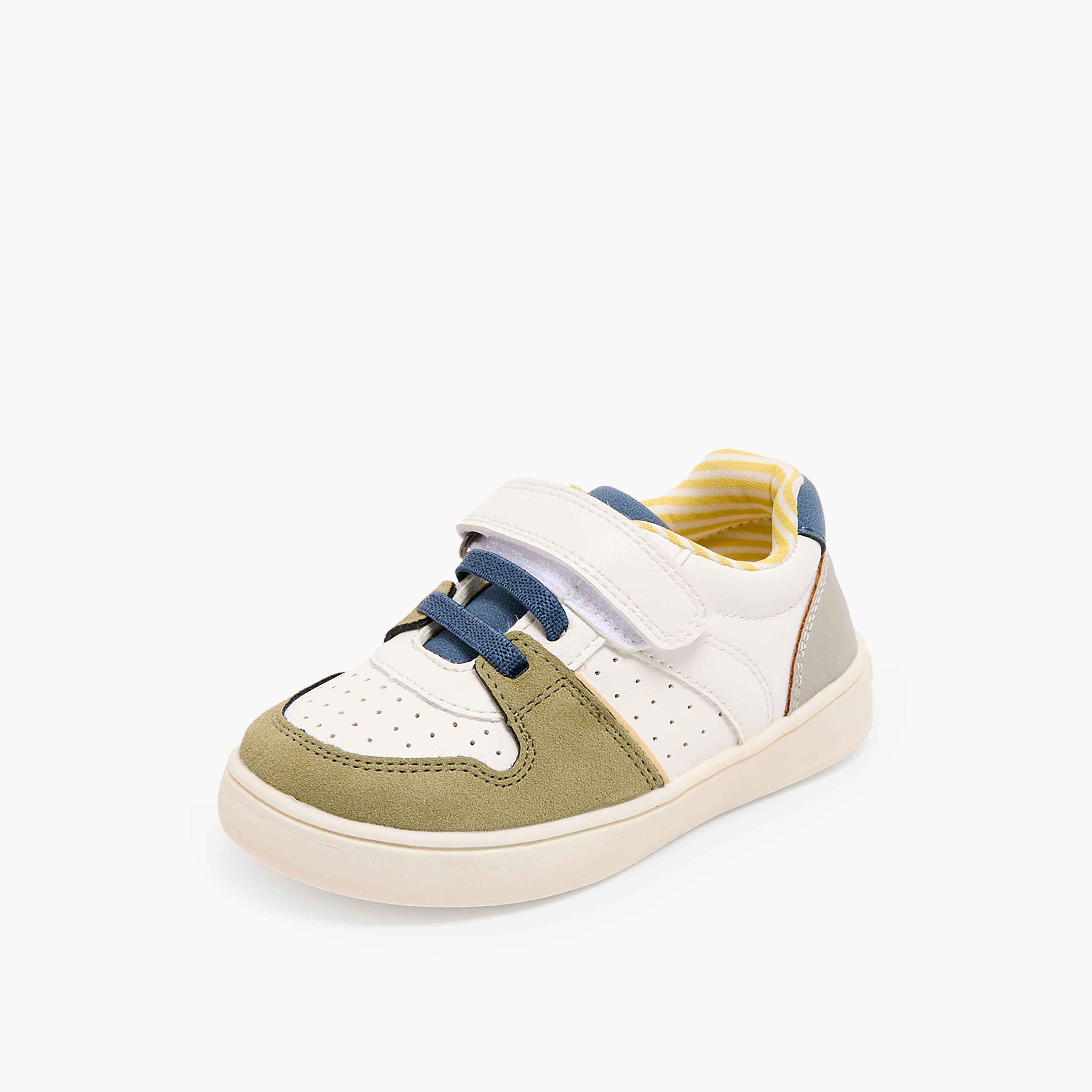 حذاء سنيكرز مخطط بشريط إغلاق لاصق للأولاد من بارفيت-boys-shoes-sneakers-image-6