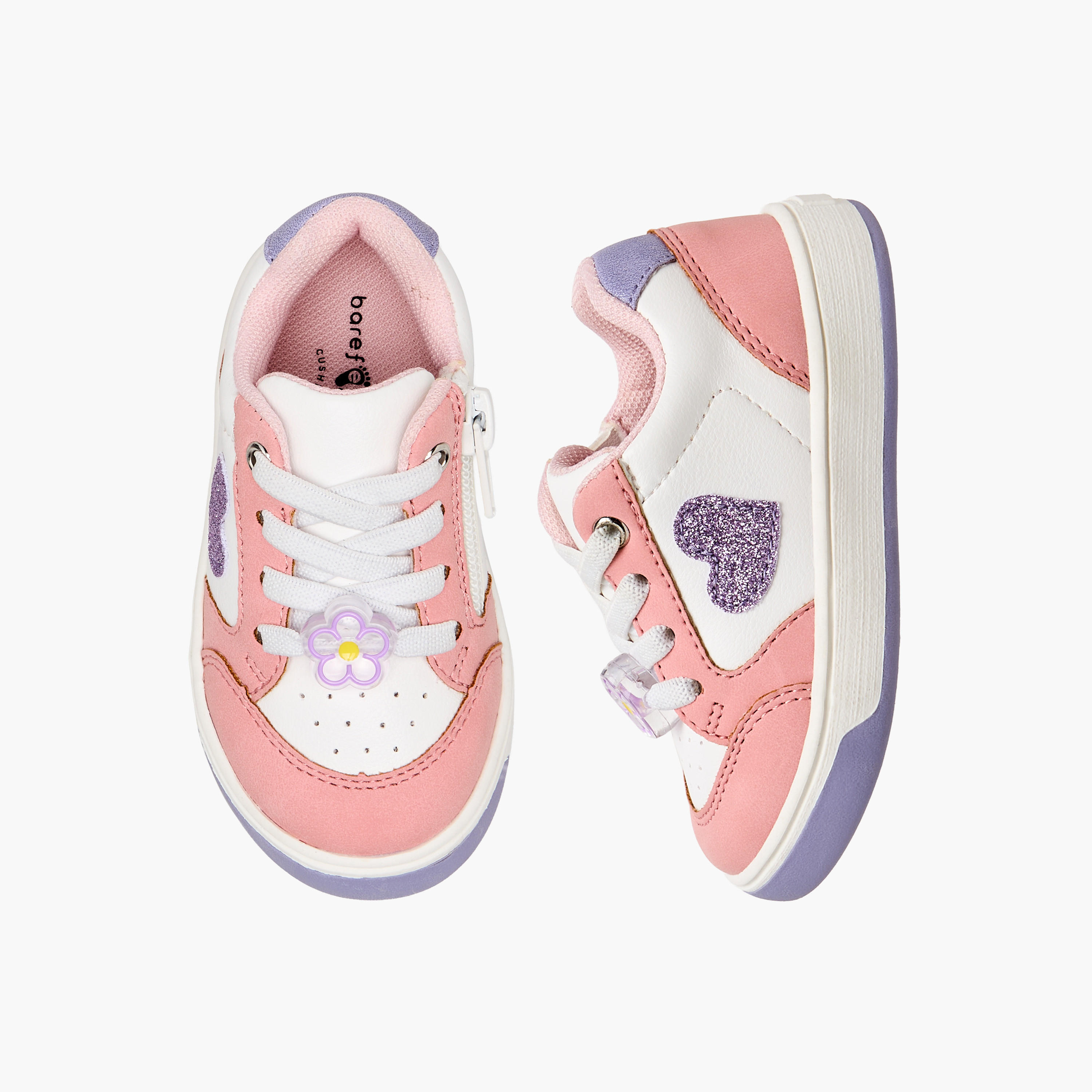 حذاء سنيكرز بتفاصيل قلب للبنات من بيرفيت-girls-shoes-sneakers-image-1