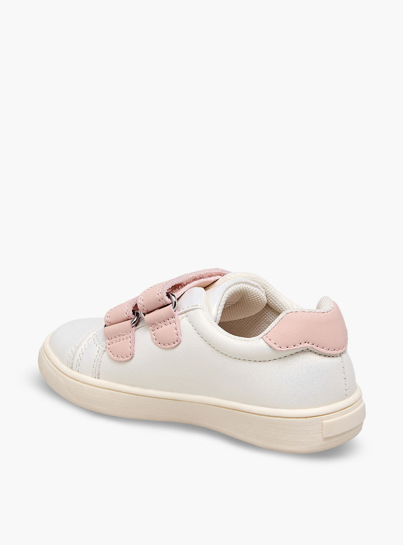 حذاء سنيكرز بناتي مزين بلمسات غليتر وشريط إغلاق لاصق من جونيورز-girls-shoes-sneakers-image-5