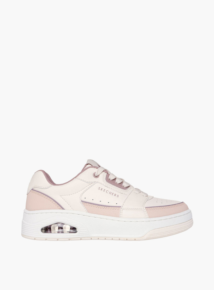 Skechers Women UNO COURT Perforated Lace-Up Sneakers-women-shoes-sneakers-image-5