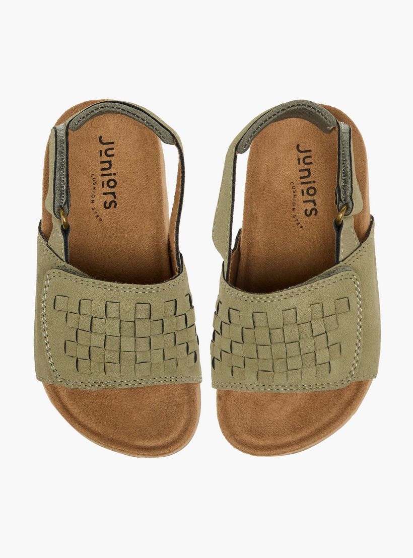 Juniors Boys Weave Detail Hook & Loop Sandals-boys-shoes-sandals-image-1