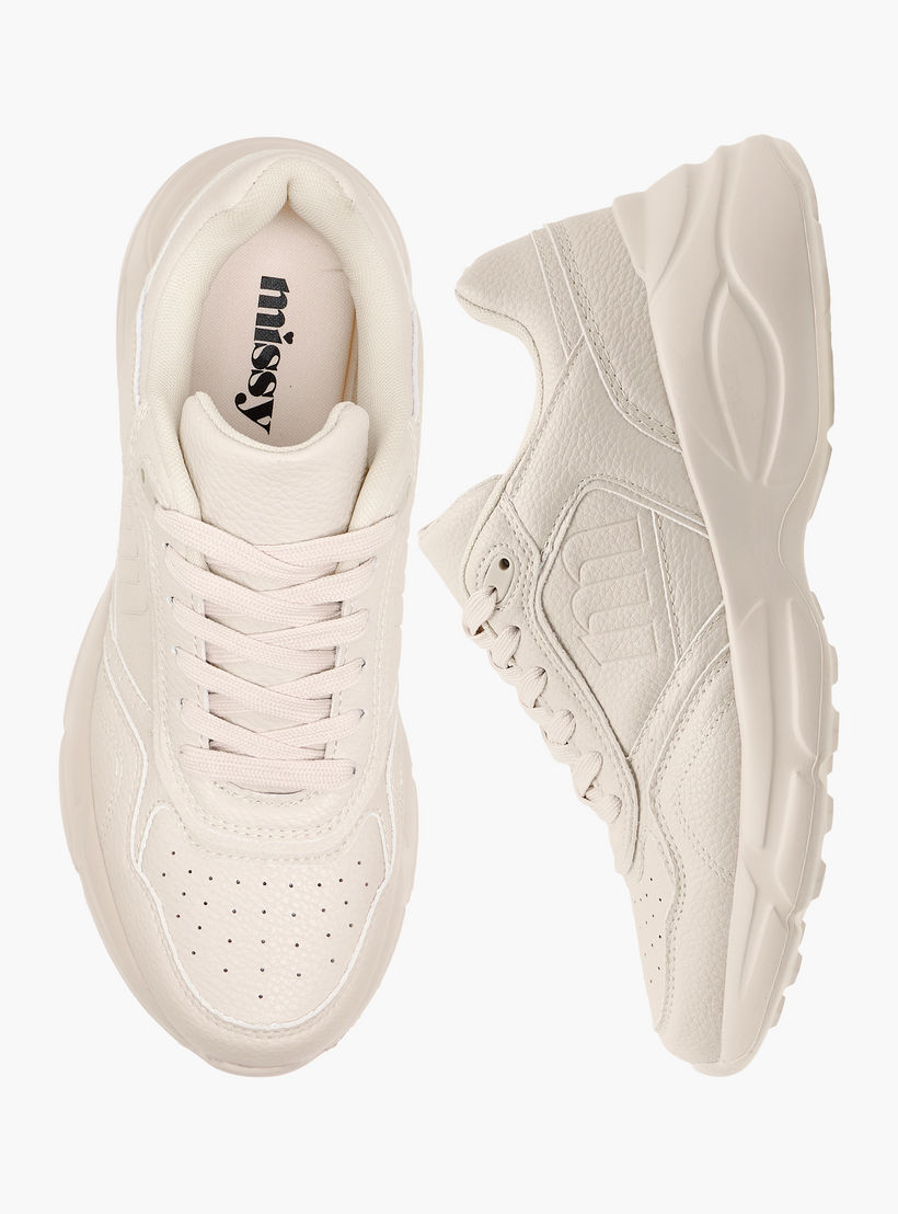 Missy Monogram Embossed Sneakers with Lace-Up Closure-women-shoes-sneakers-image-1