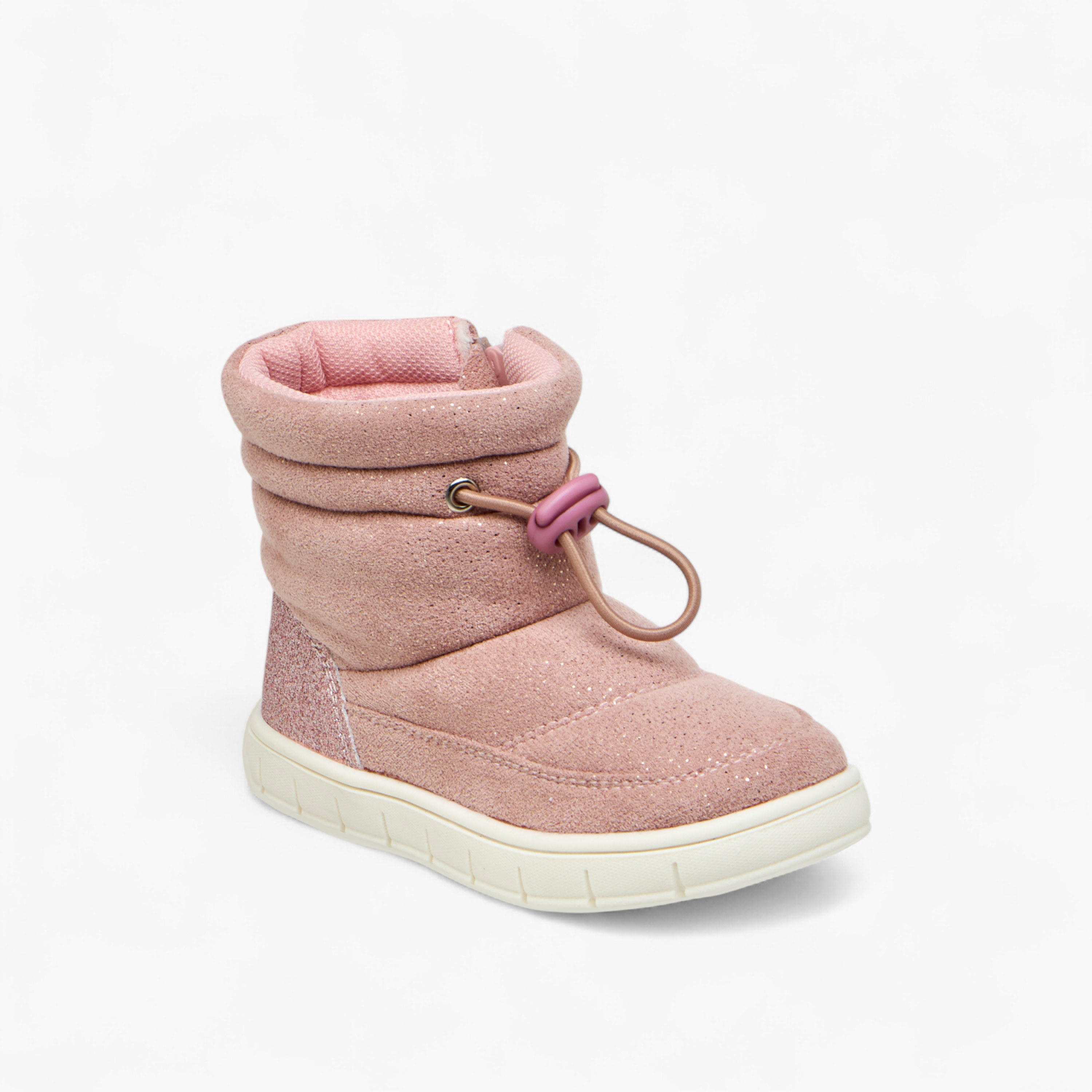 Barefeet Panelled Ankle Boots with Zip Closure-girls-shoes-boots-image-2