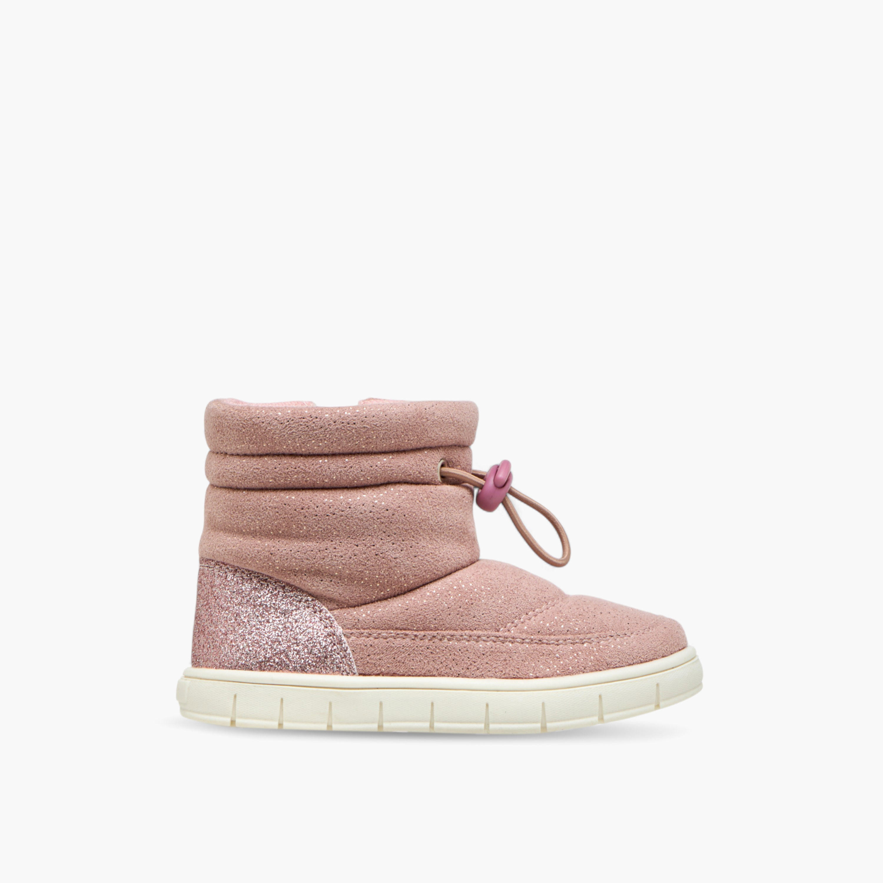 Barefeet Panelled Ankle Boots with Zip Closure-girls-shoes-boots-image-3