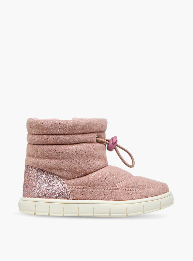 Barefeet Panelled Ankle Boots with Zip Closure-girls-shoes-boots-image-3