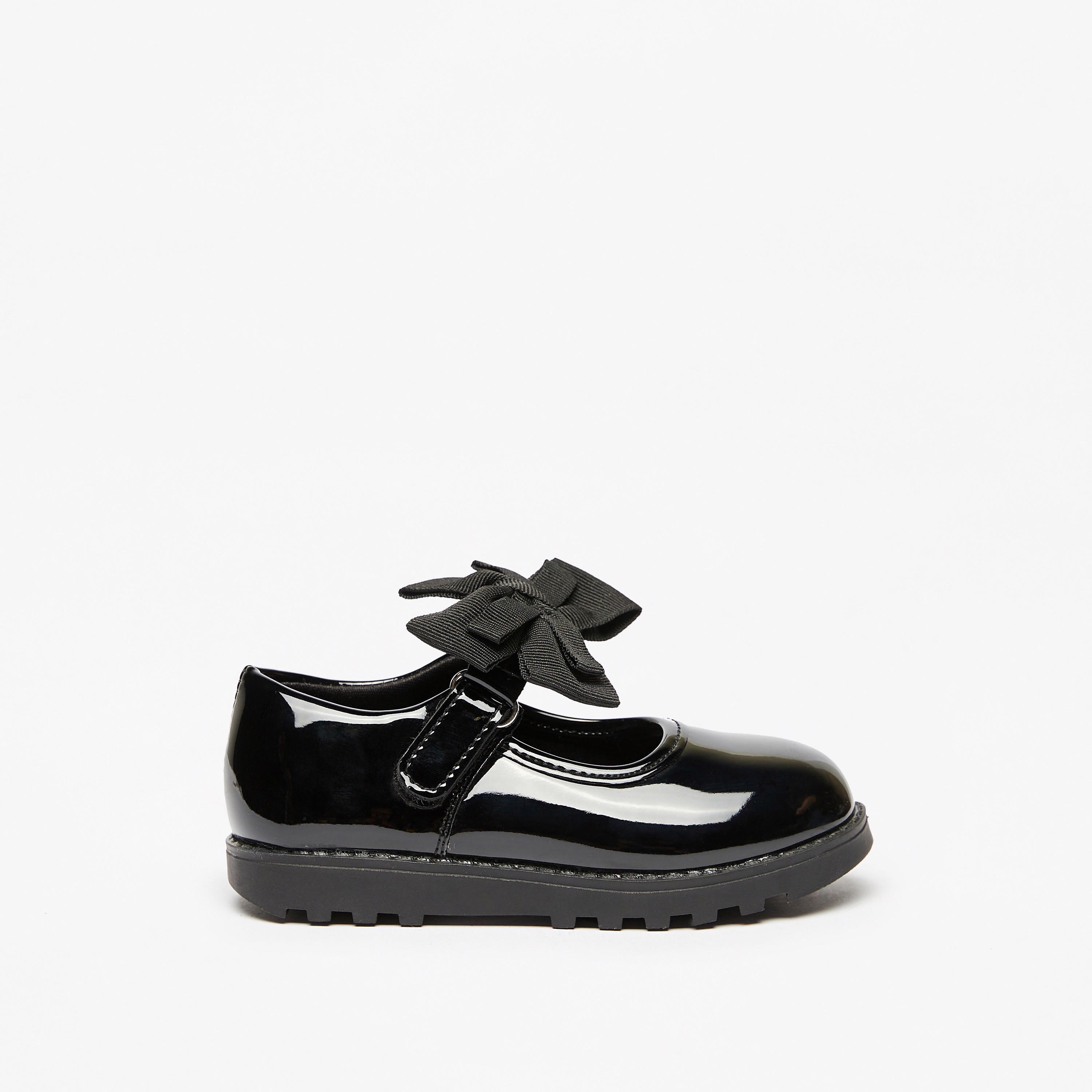 Juniors Solid Mary Jane Shoes with Bow Accent-girls-shoes-maryjanes-image-1