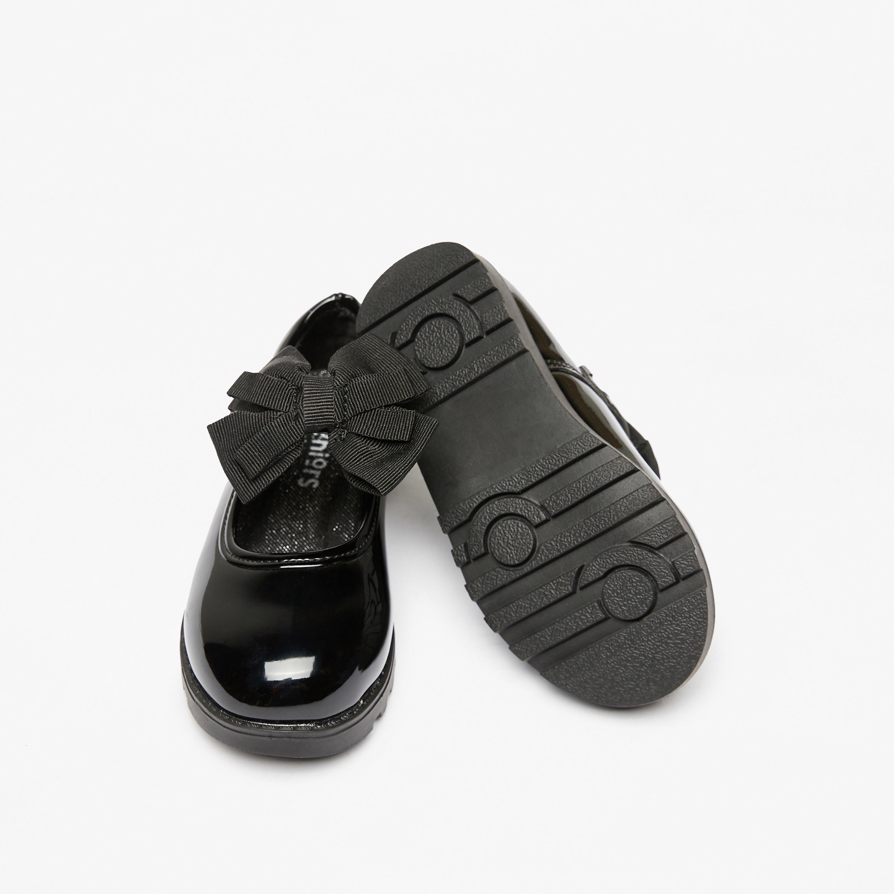 Juniors Solid Mary Jane Shoes with Bow Accent-girls-shoes-maryjanes-image-2