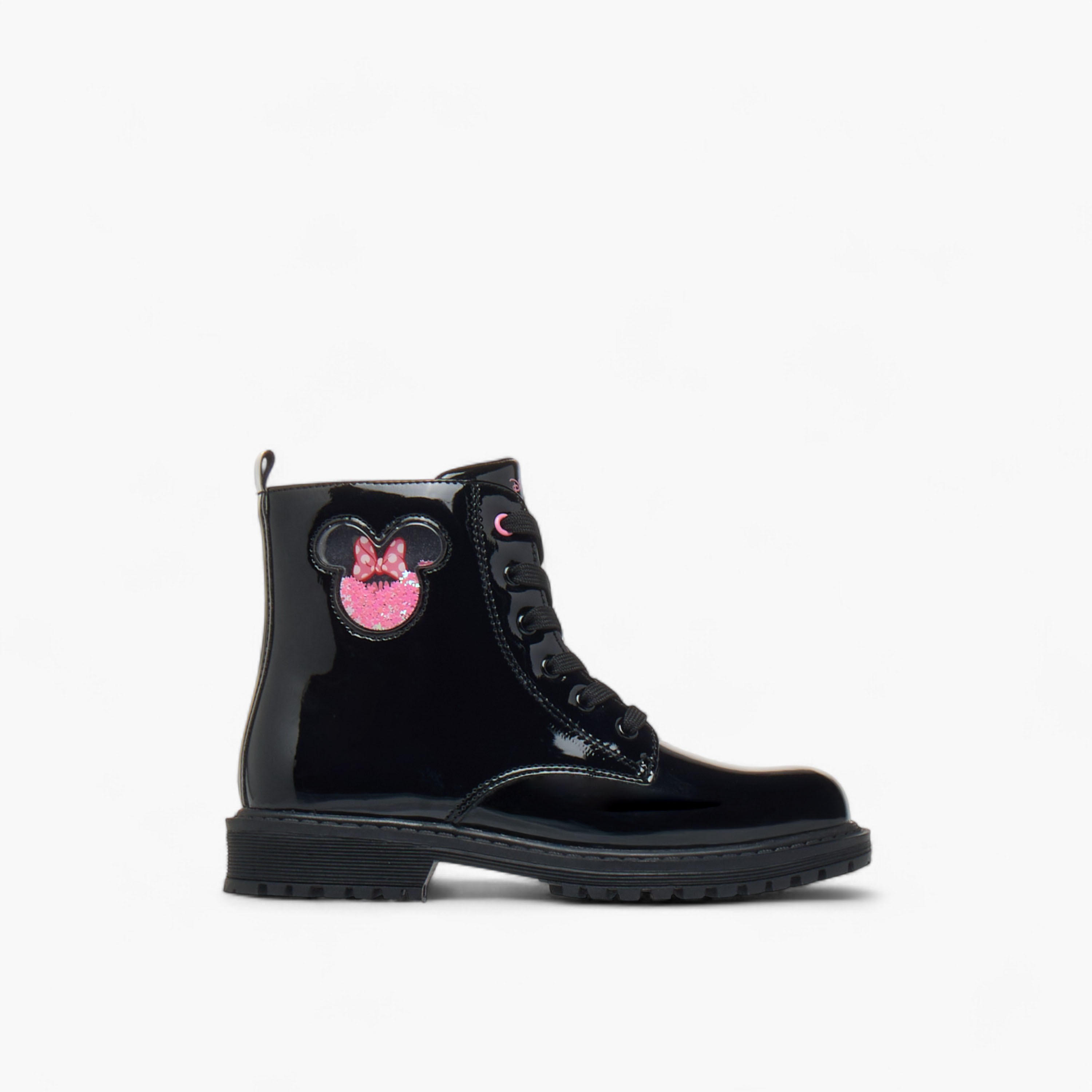 Disney Minnie Mouse Applique Ankle Boots with Zip Closure-girls-shoes-boots-image-3