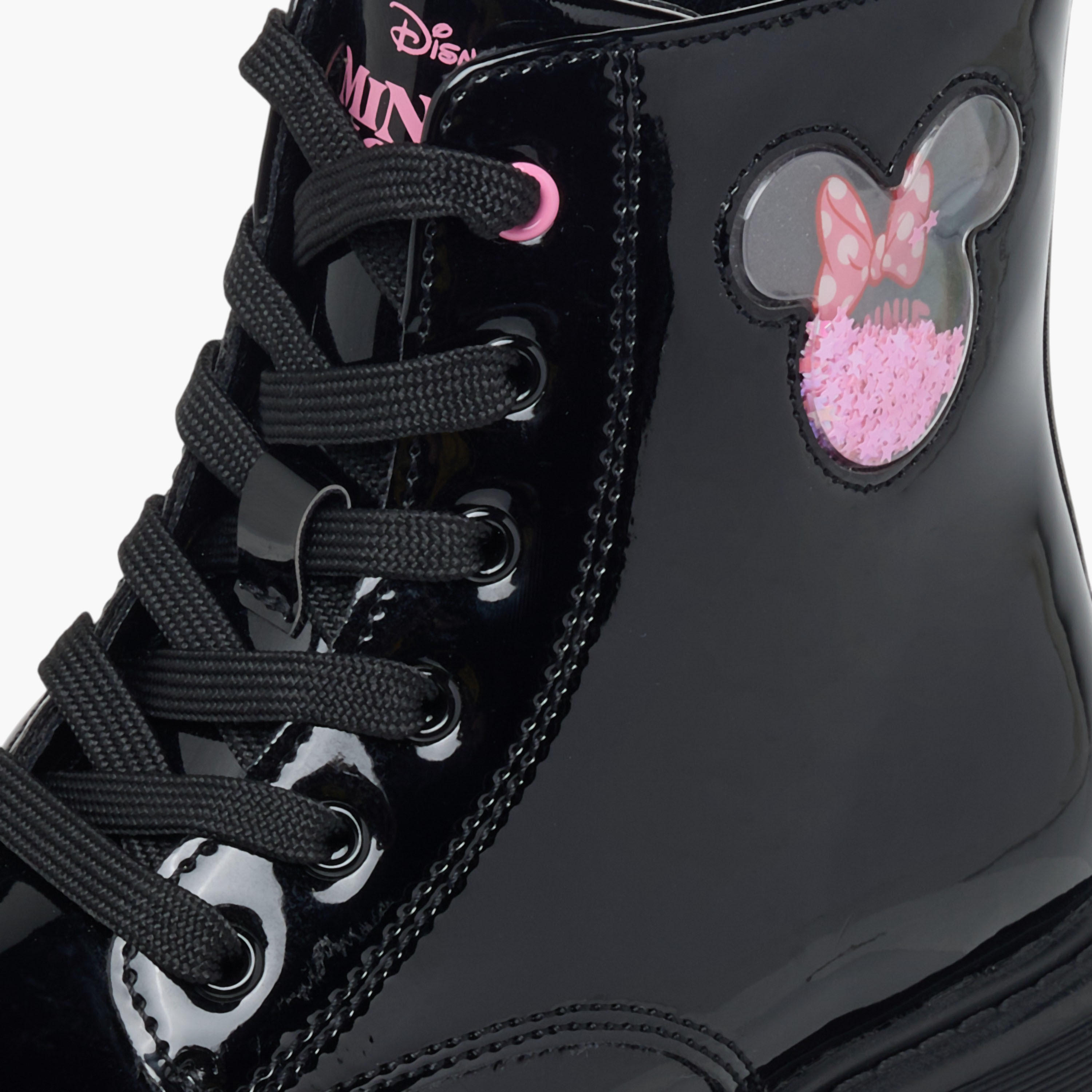 Disney Minnie Mouse Applique Ankle Boots with Zip Closure-girls-shoes-boots-image-4