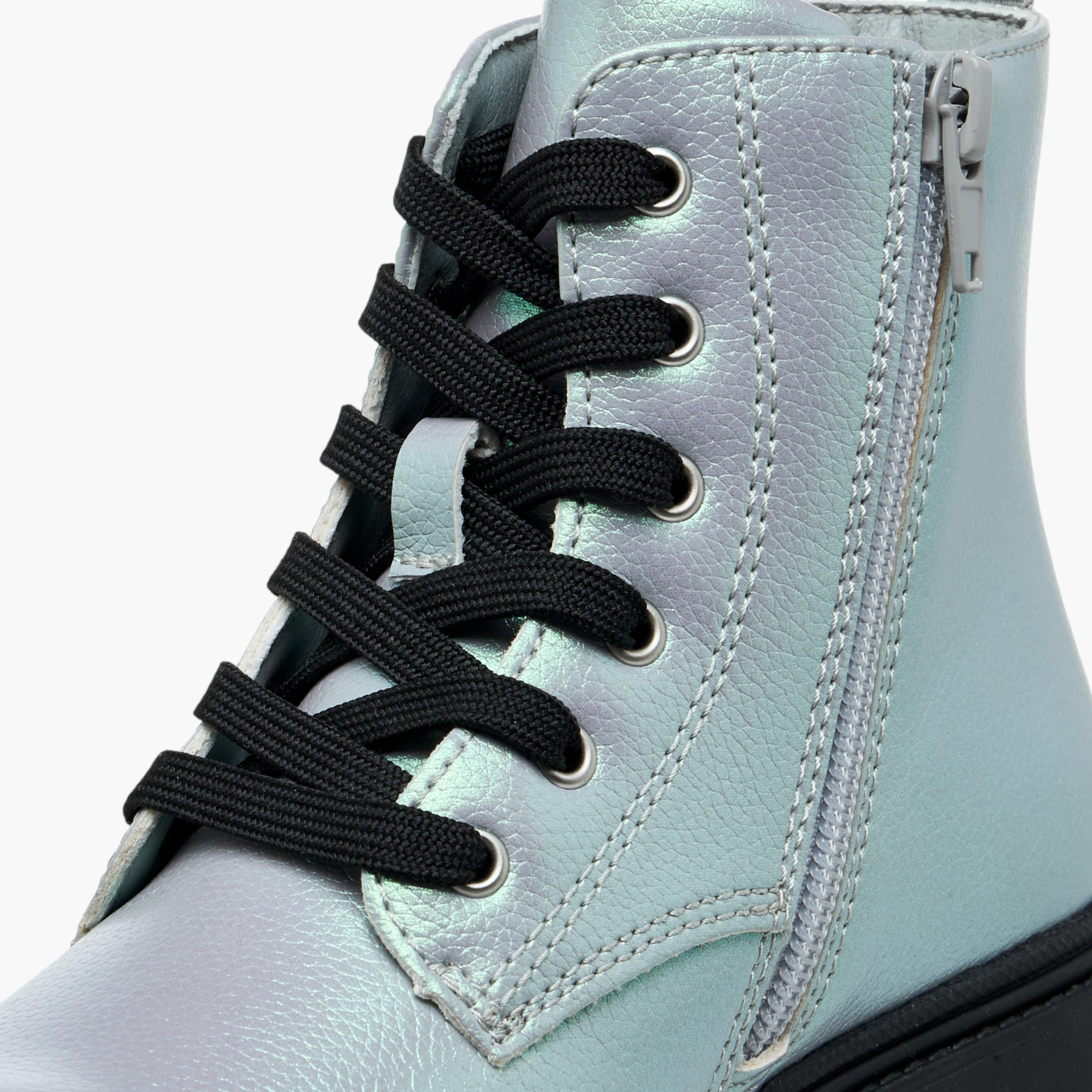 Disney Elsa Print Ankle Boots with Zip Closure and Pull Tabs-girls-shoes-boots-image-6